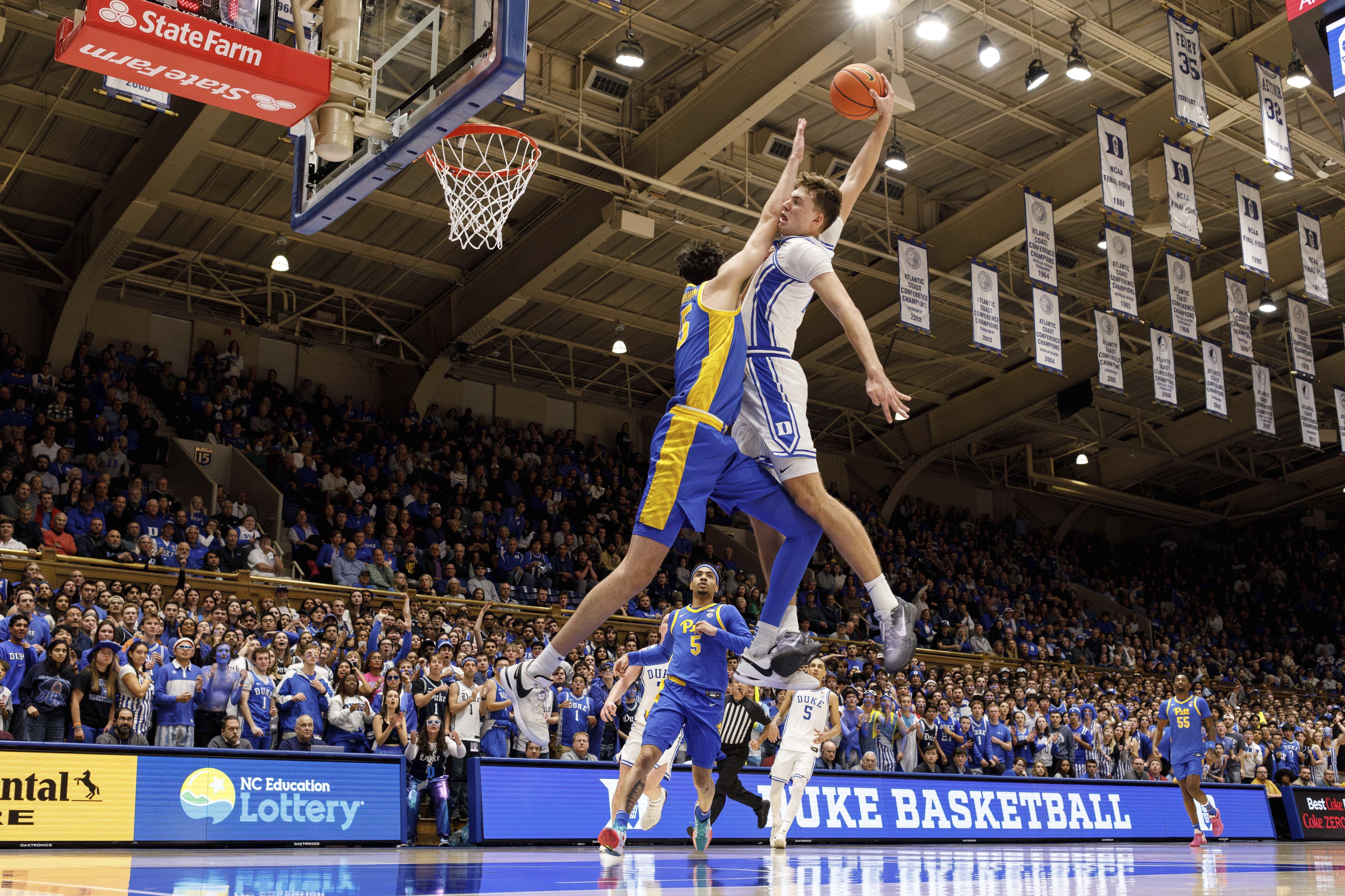 6589x4393 Ready For Takeoff: Duke Star Cooper Flagg Puts Highlight Dunk Signature On Pittsburgh Win