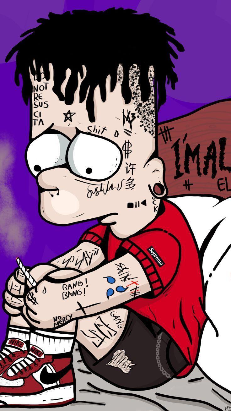 736x1308 Not my original piece just changed a lot of color #art #hypebeast #supreme # bartsimpson #simpsons #digitalart. Simpsons drawings, Simpsons art, Cartoon wallpaper