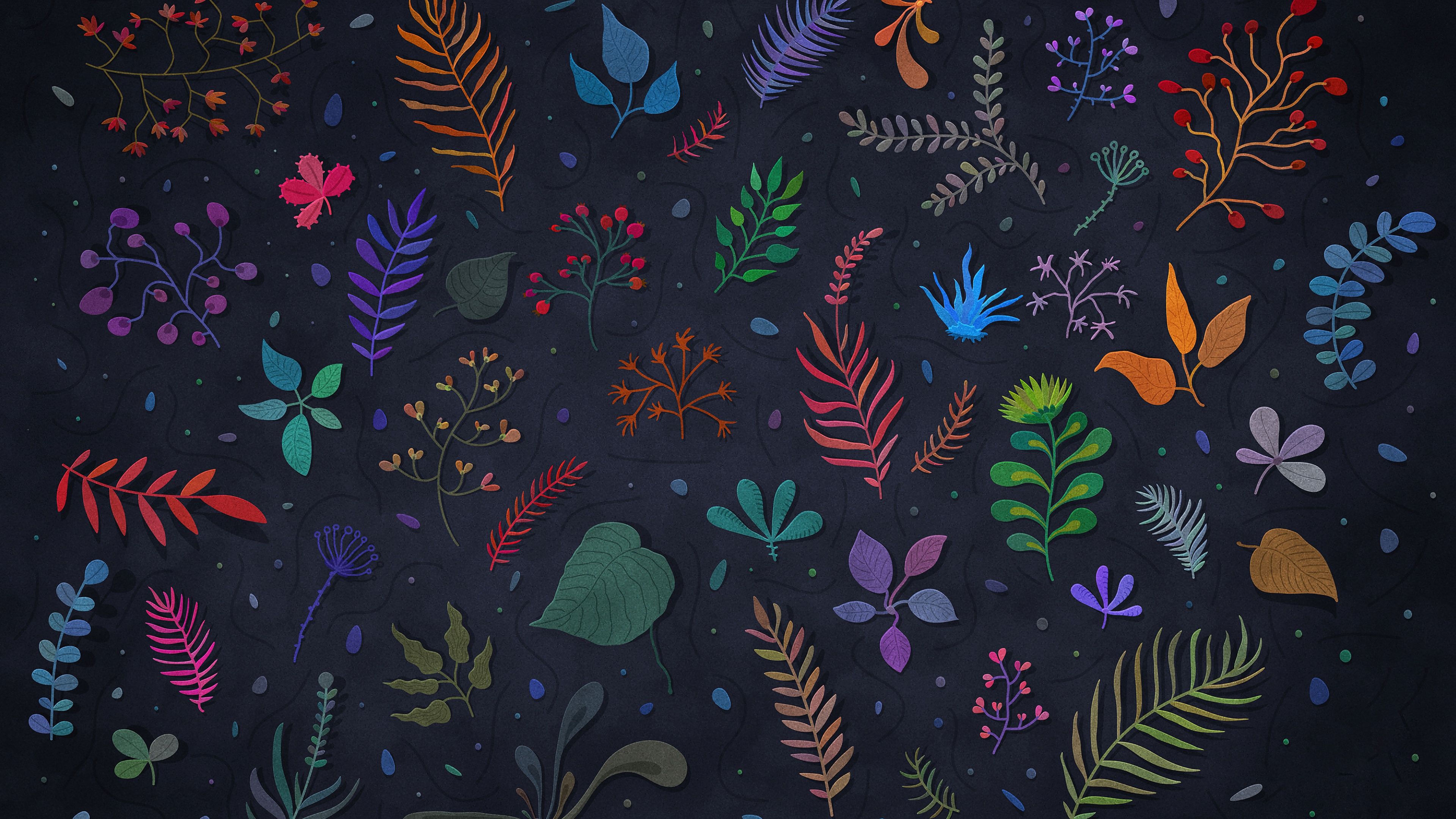 3840x2160 Botanical Wallpaper 4K, Illustration, Modern Art