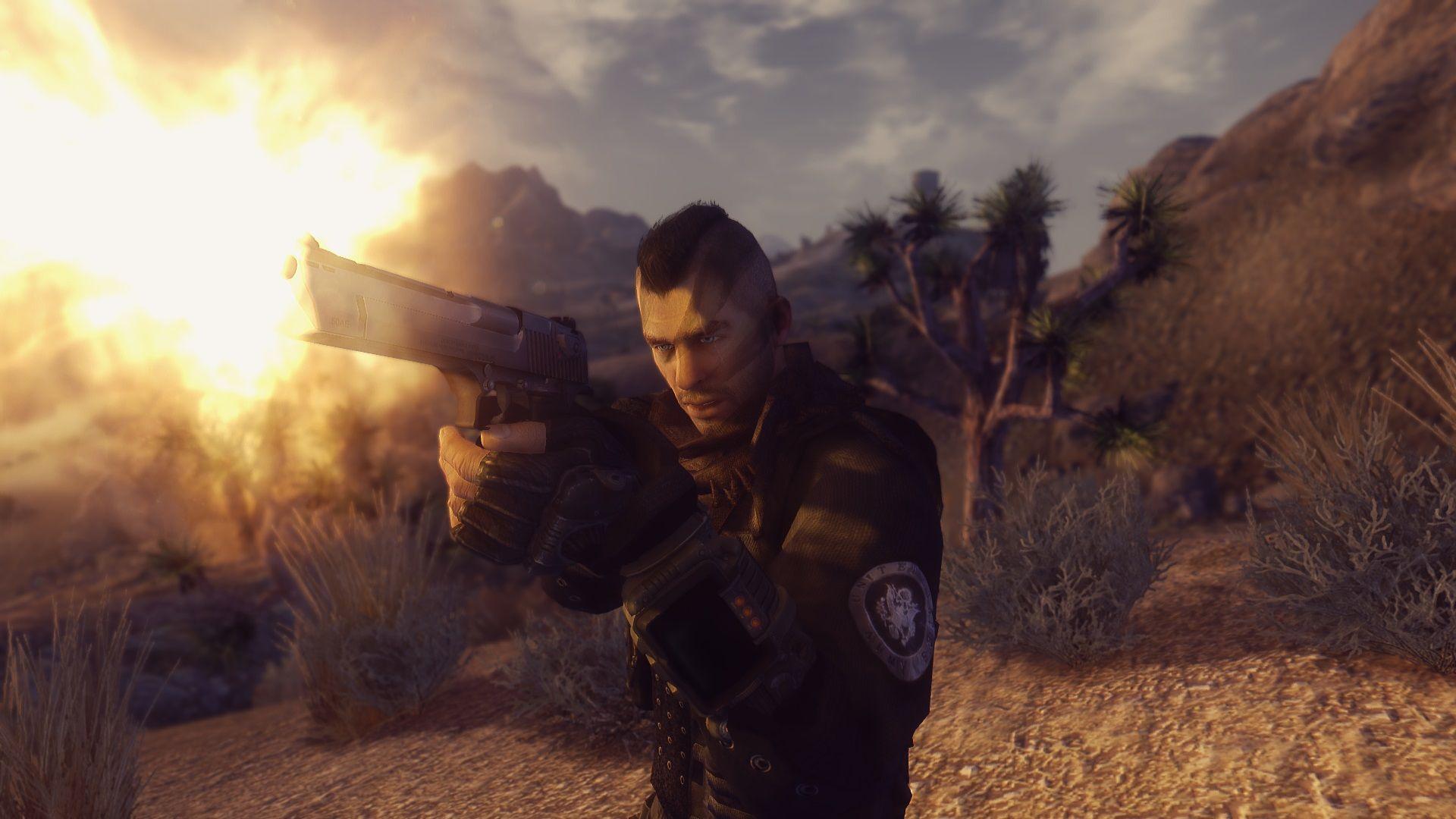 1920x1080 John 'Soap' Mactavish shootin' the Desert Eagle 50AE at Fallout