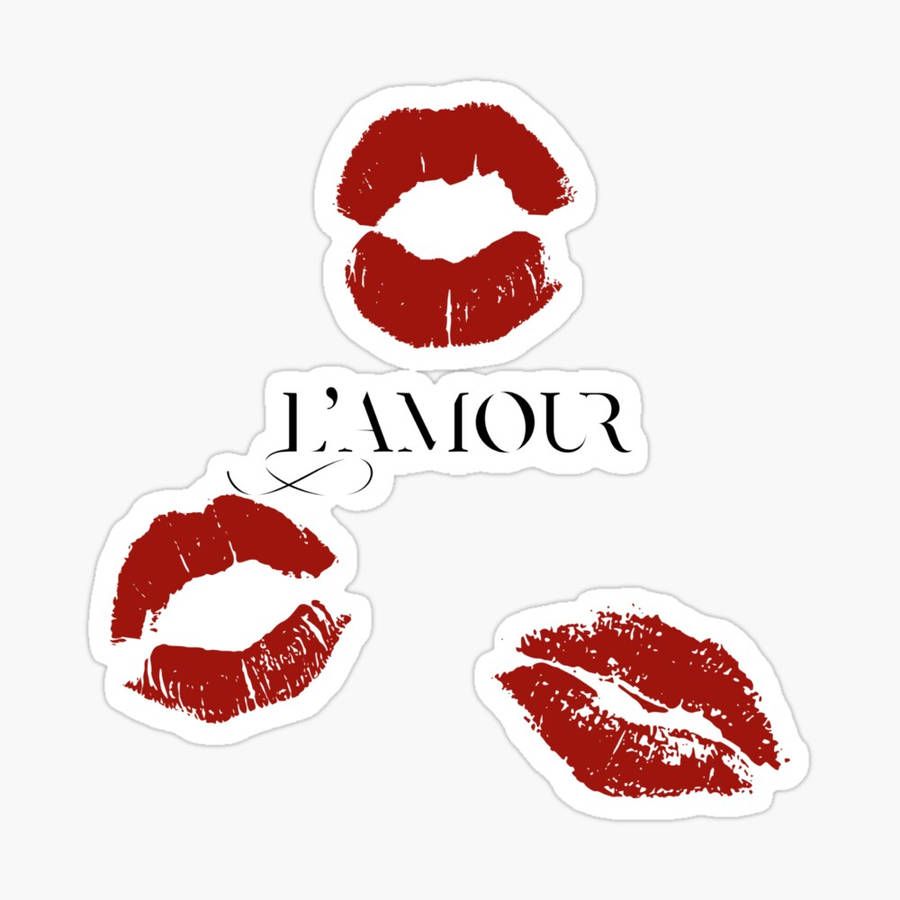 900x900 Coquette Three Kiss Marks Wallpaper
