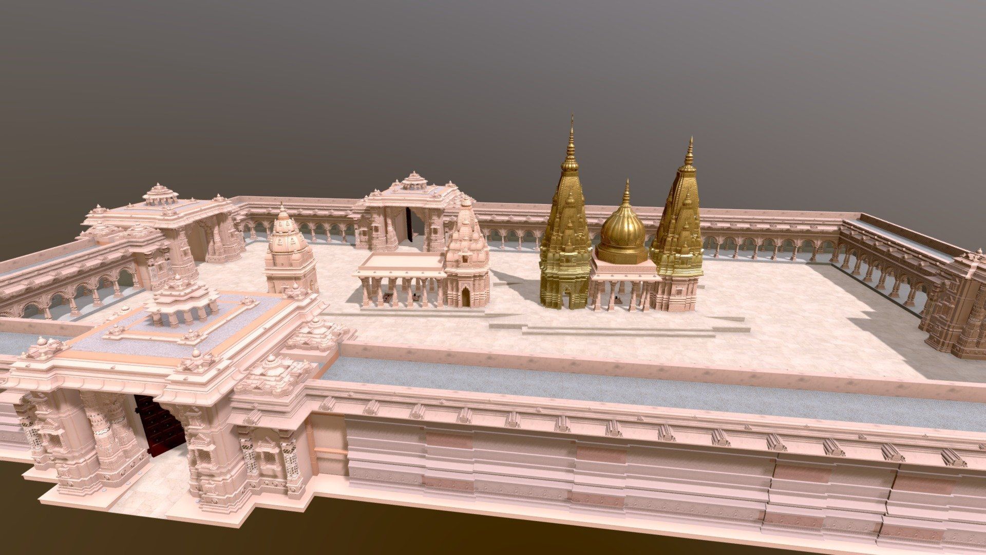 1920x1080 Kashi Vishwanath Temple model by NeowLite [9066339]