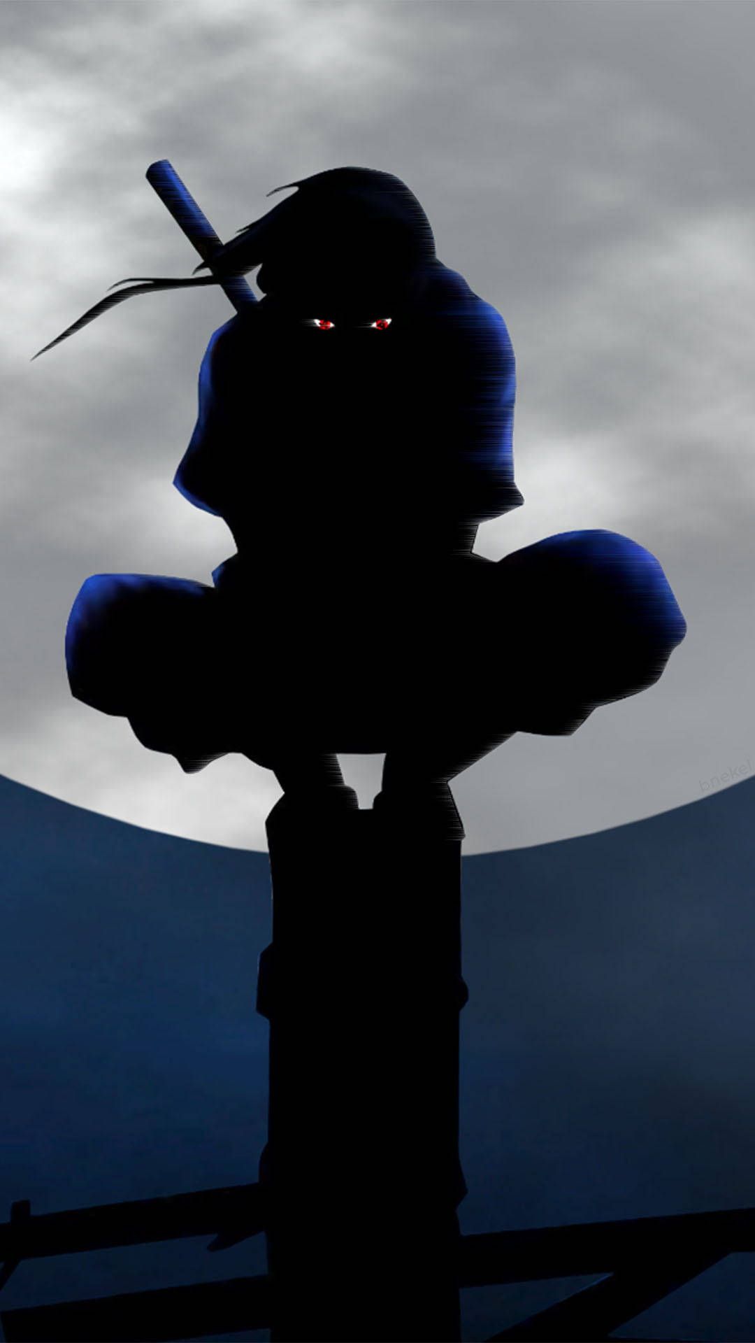 1080x1920 Download Naruto Shippudden Uchiha Itachi PFP Silhouette Digital Art Wallpaper