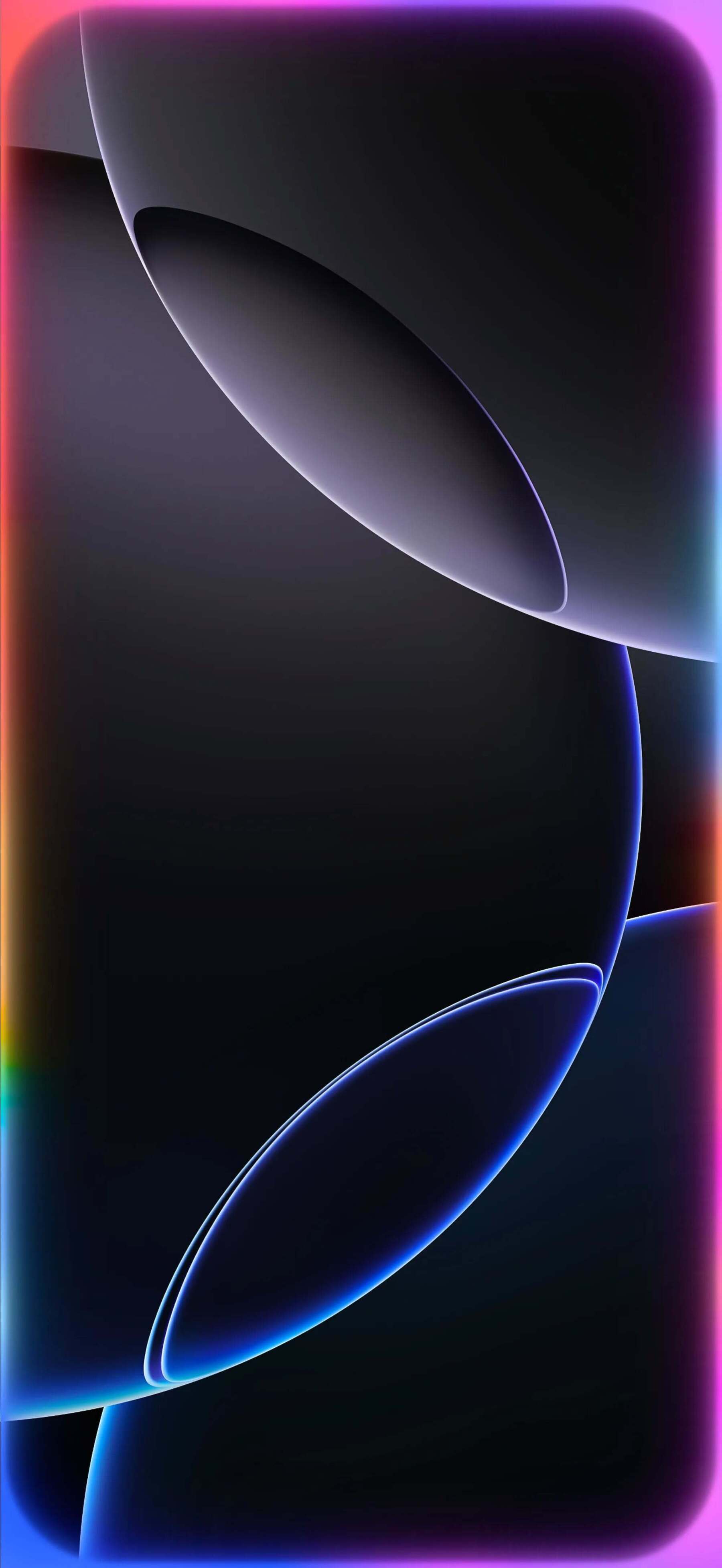 1800x3910 Apple Intelligence Glow Stock Dark Blue Wallpaper For IPhone 17 Pro Max And IPhone Air