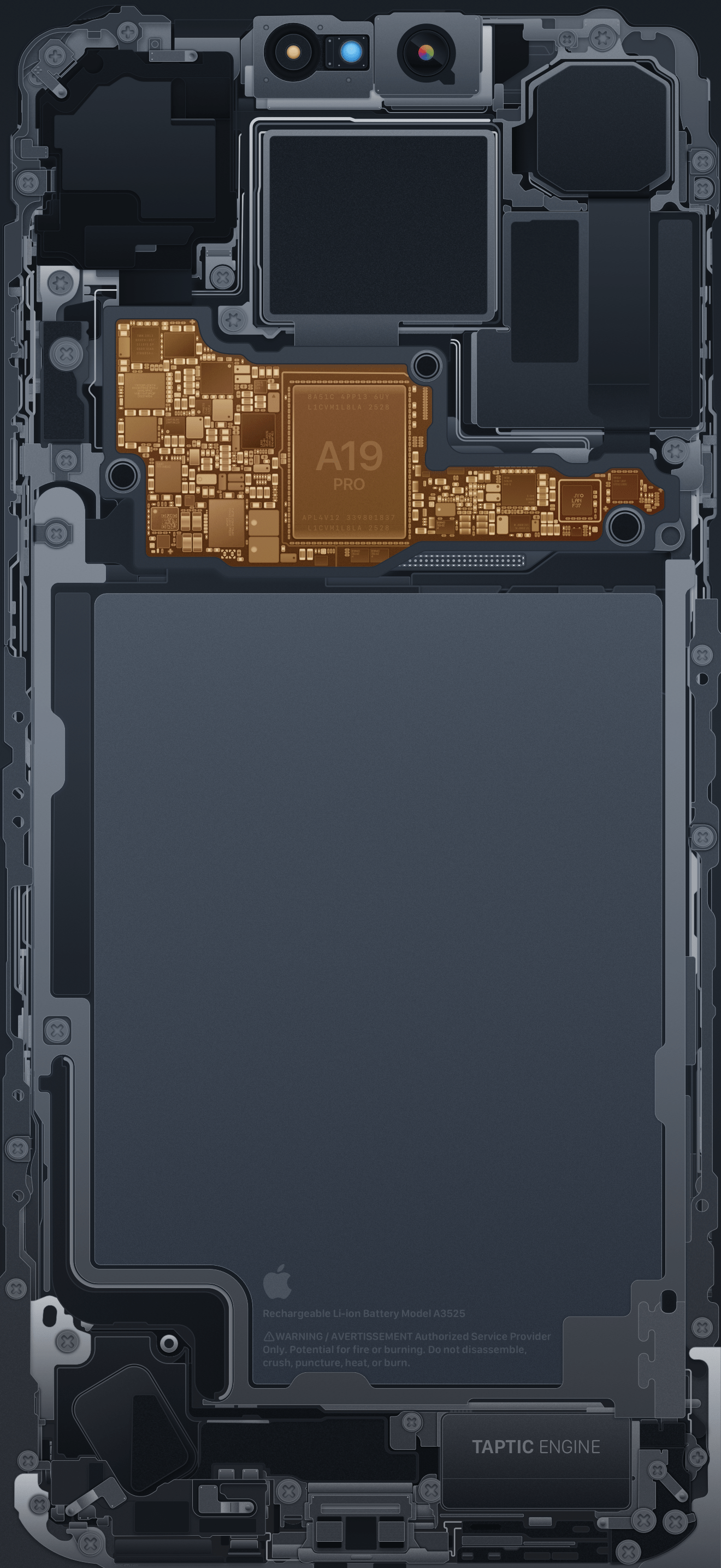1320x2868 iPhone 17 Pro & 17 Pro Max Internals Wallpaper
