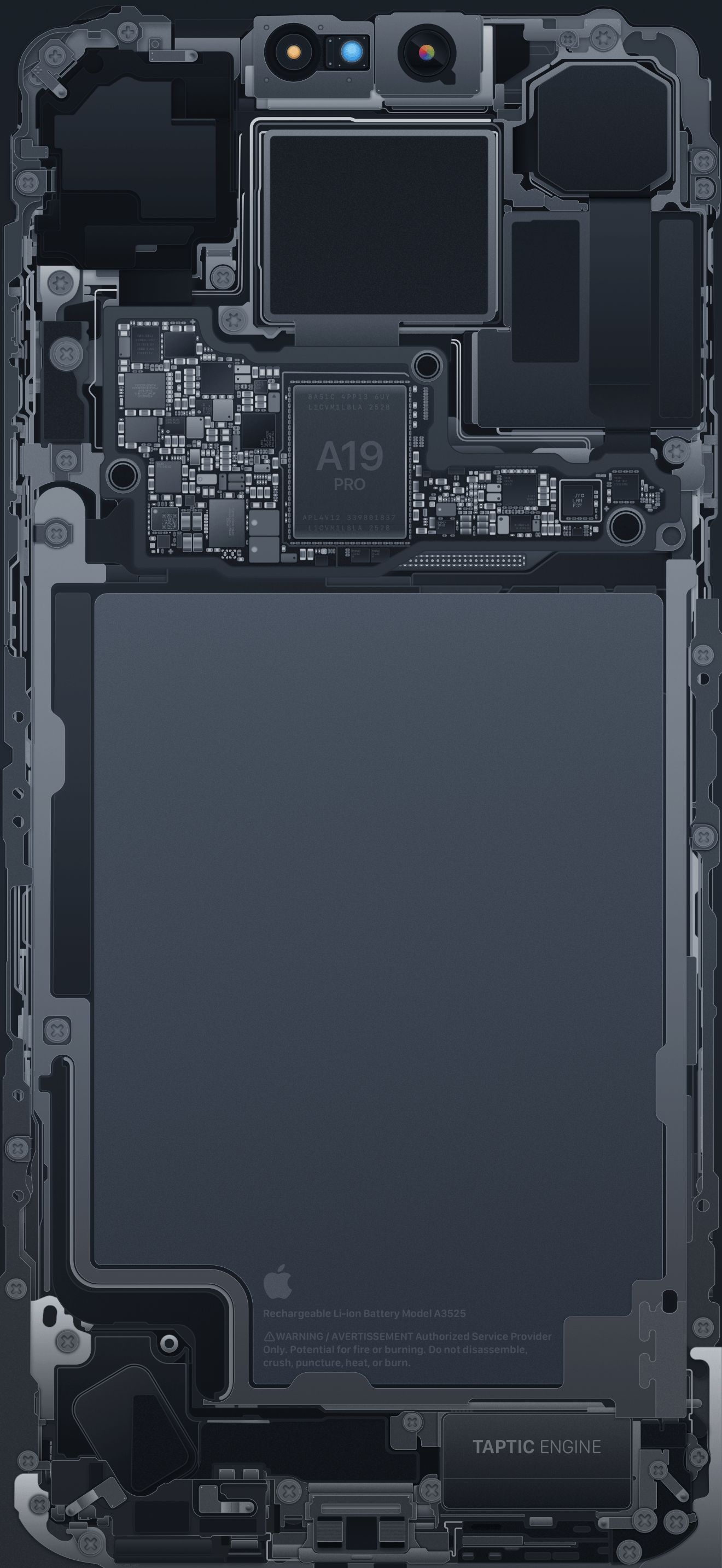 1320x2868 iPhone 17 Pro & 17 Pro Max Internals Wallpaper
