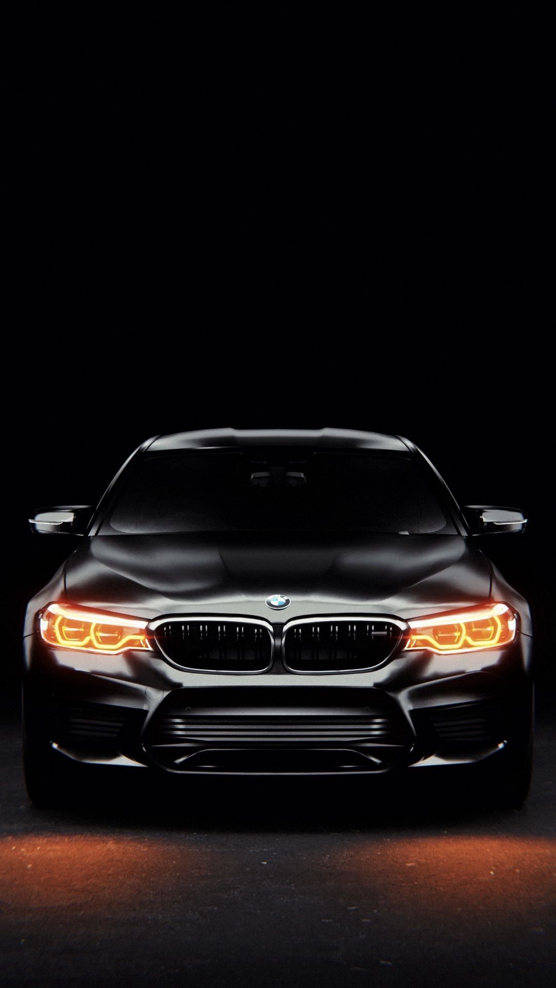 1080x1920 Black Glowing Headlamps BMW German Luxury Cars Brands Sedan