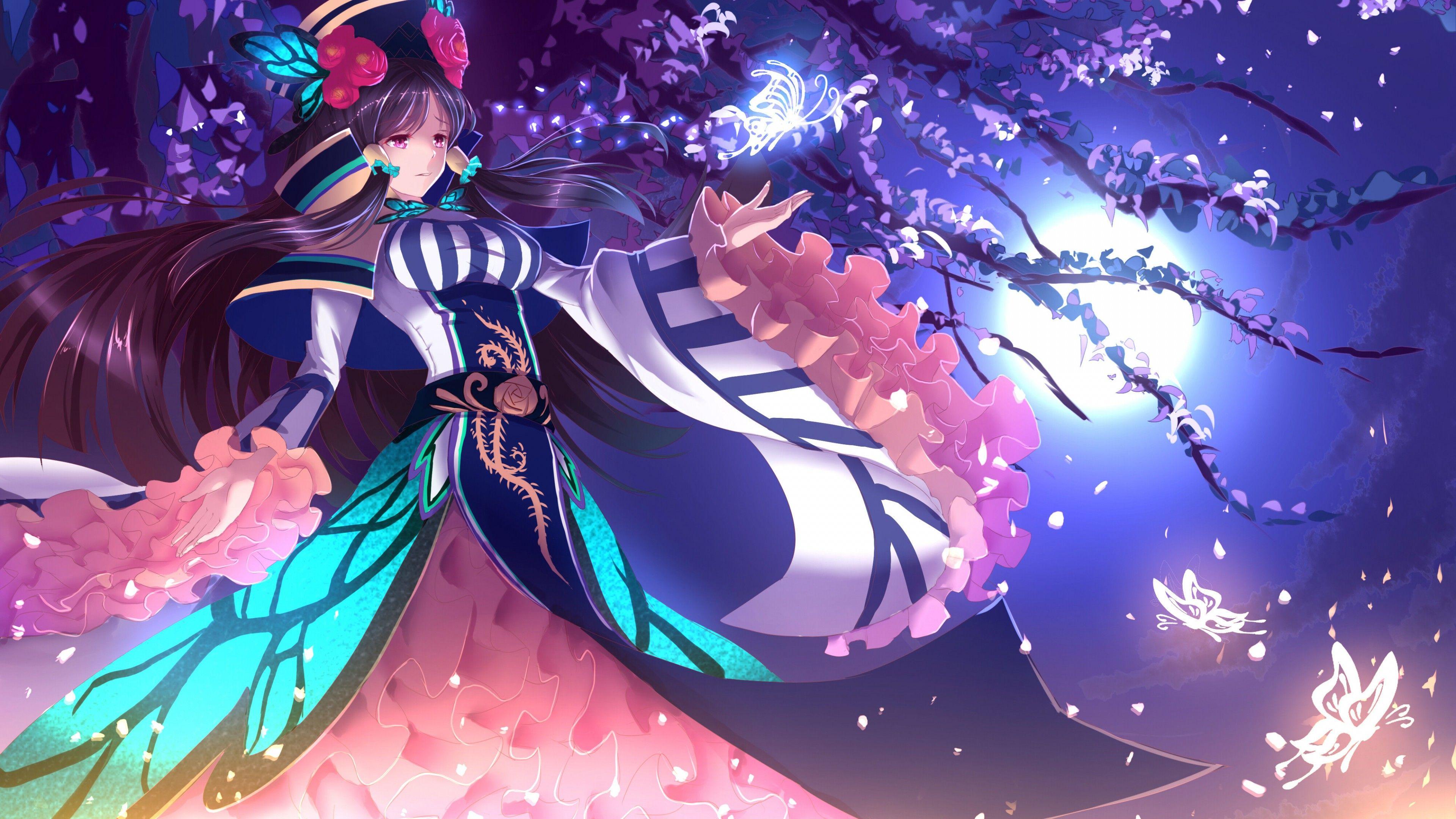 3840x2160 Girl Digital Art Anime Wallpaper and Free