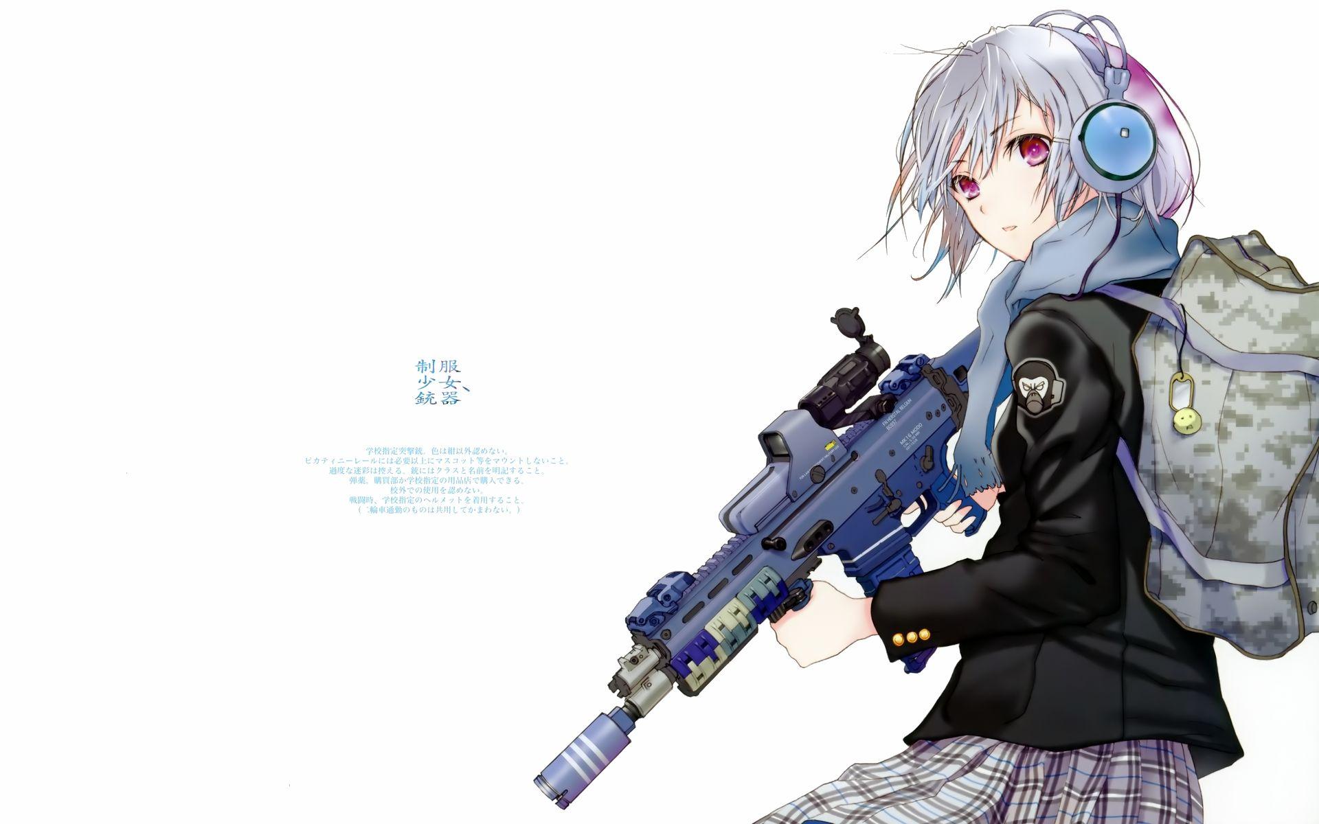 1920x1200 Military Anime Wallpaper image