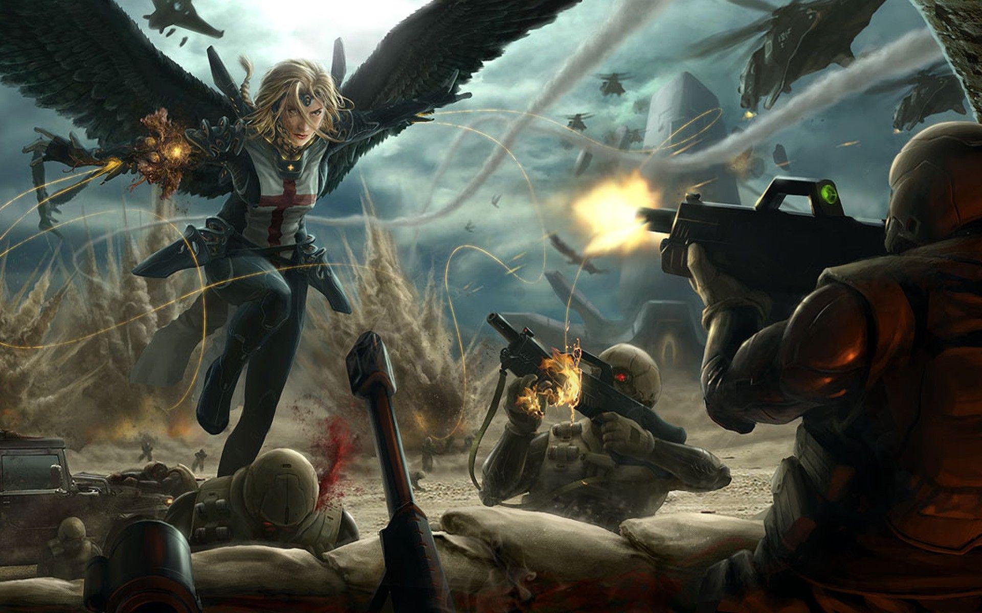 1920x1200 Free download Angels Women Wallpaper 1920x1200 Angels Women War