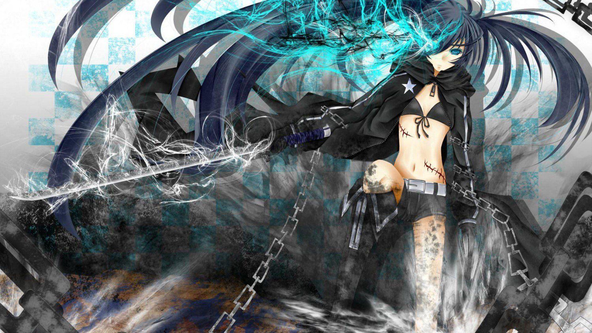 1920x1080 Black Rock Shooter, Blue eyes, Anime girls, Anime Wallpaper HD / Desktop and Mobile Background