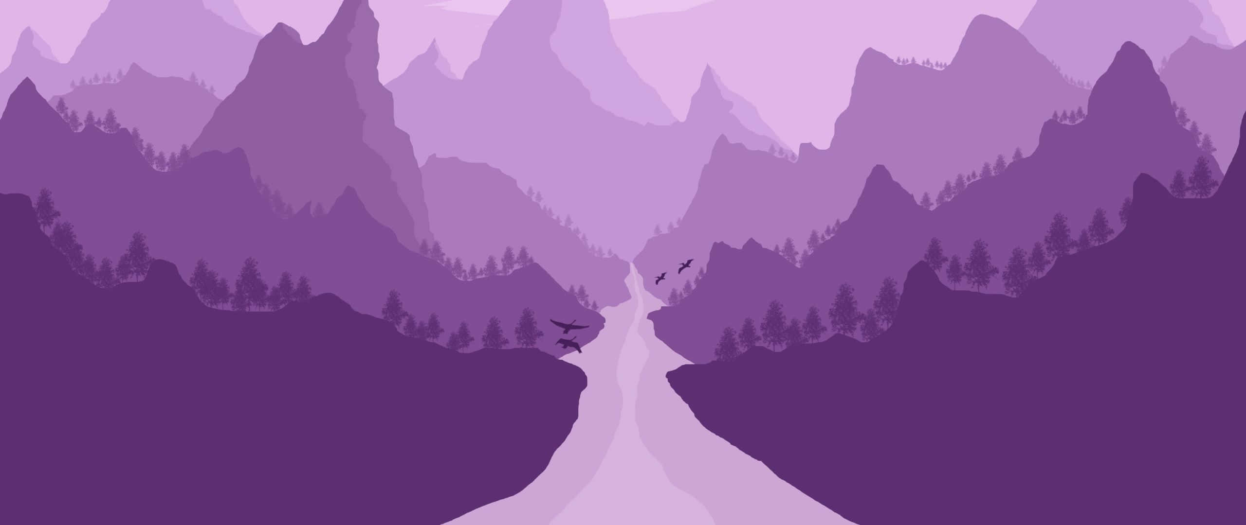 2560x1080 Download Engage in the beauty of minimalism with a dreamy purple aesthetic Wallpaper