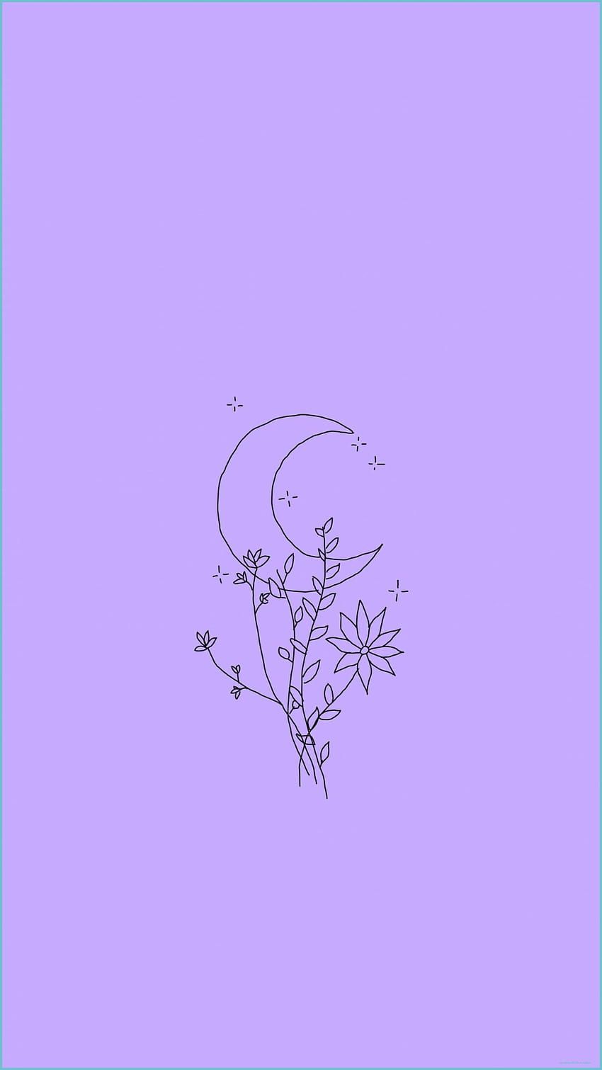 850x1511 Lavender Minimalist Aesthetic Flower / Over Cool Aesthetic Flower, Aesthetic Purple Flower HD phone wallpaper