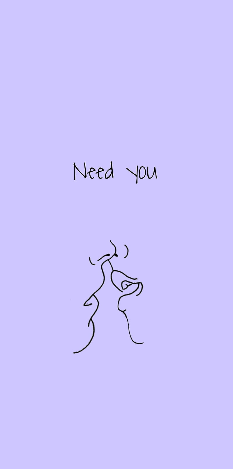 800x1610 Need you Minimal, love, iphone, love, minimalist, purple, sad, HD phone wallpaper