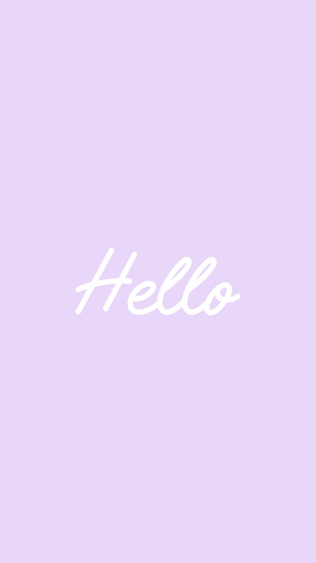 1080x1920 Download Hello Purple Pastel Minimalist Wallpaper