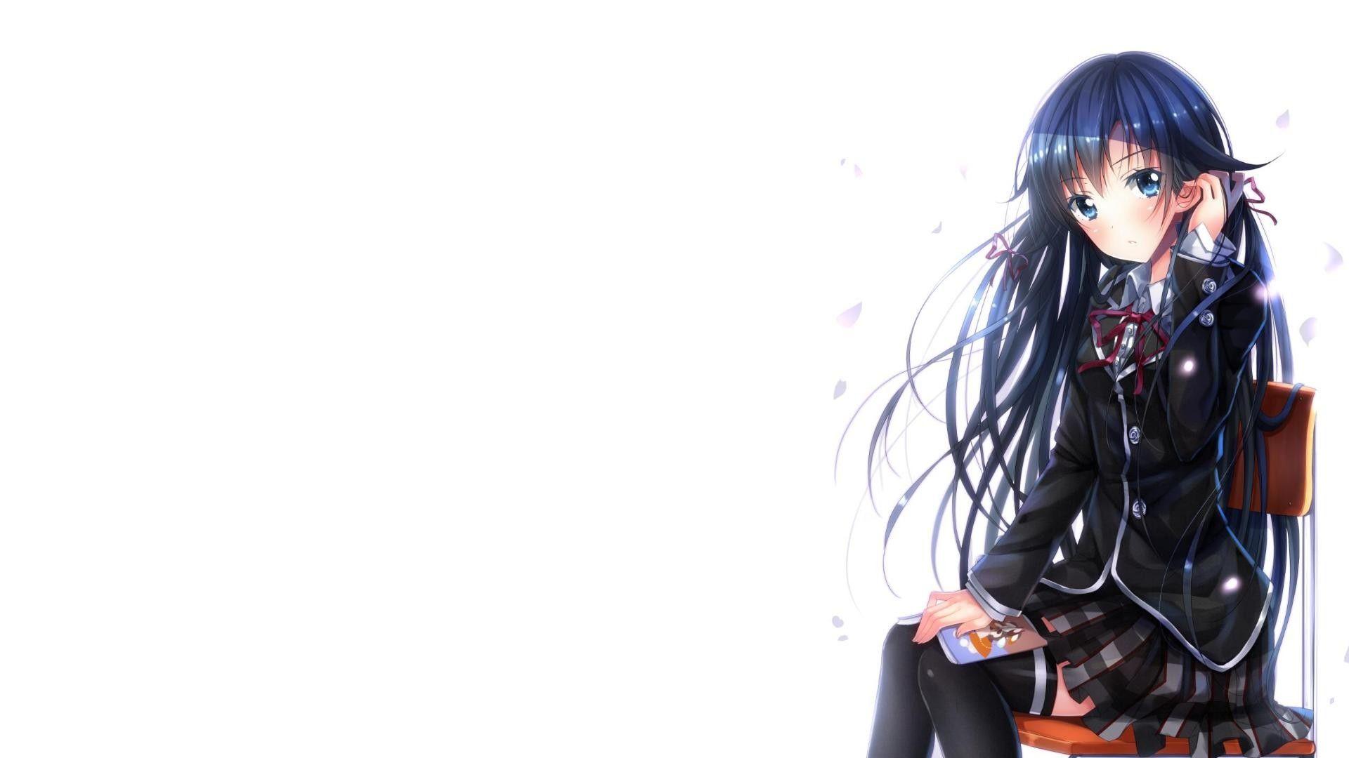 1920x1080 school uniforms, blue hair, anime .sf.co.ua