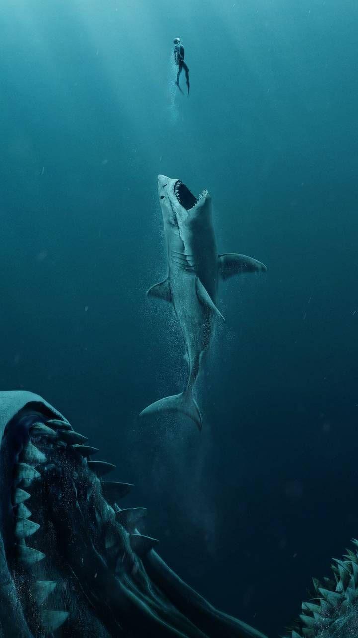 720x1280 Download The Meg 2018 4K Wallpaper