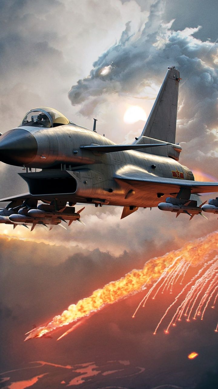 720x1280 Fighter jet Wallpaper 4K, Missile Launch, Jet fighter