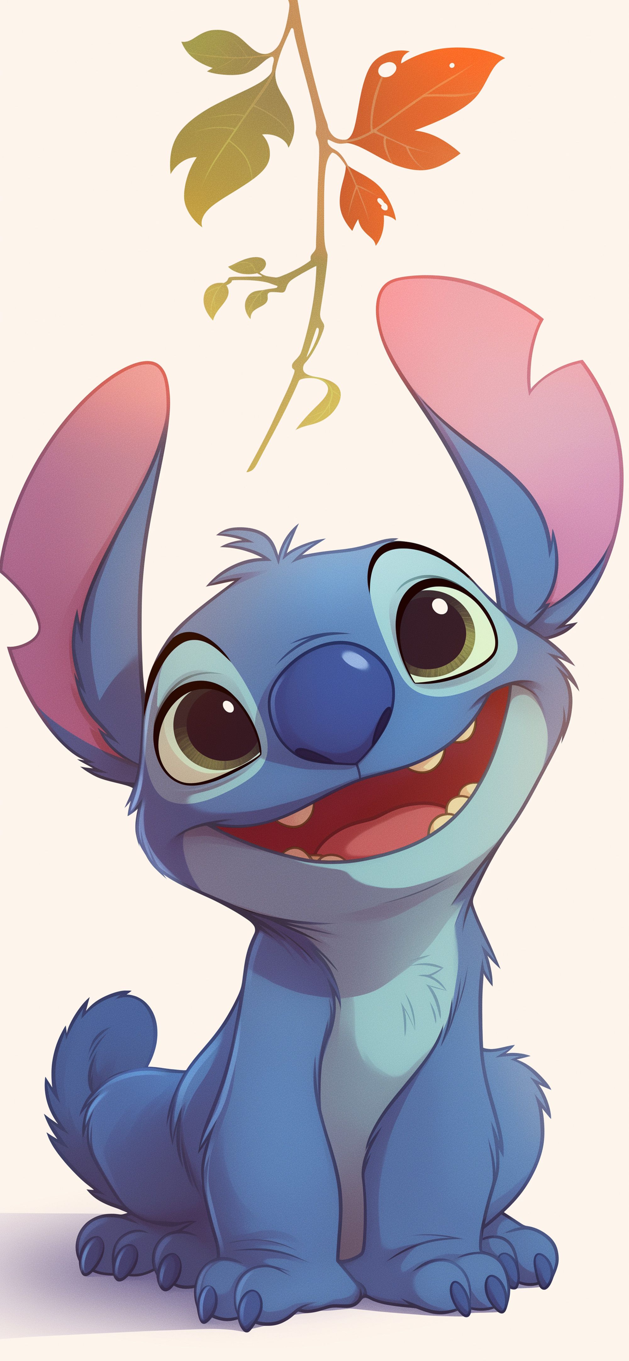 2000x4329 Stitch Cute Smile Cartoon Wallpaper Wallpaper Aesthetic