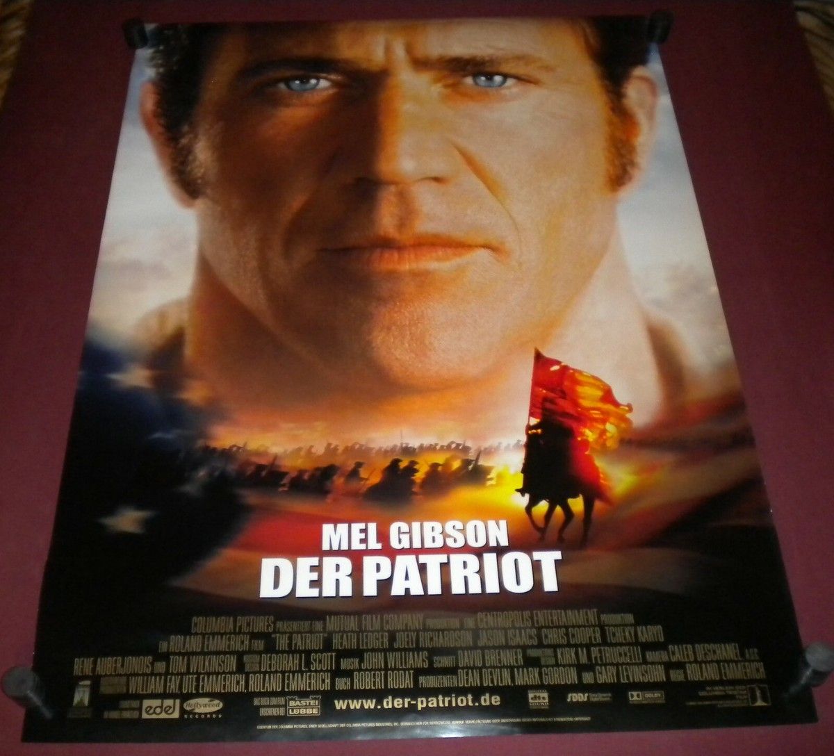 1200x1088 The Patriot Movie Poster 23x33 D S GERMAN Mel Gibson Heath Ledger Jason Isaacs