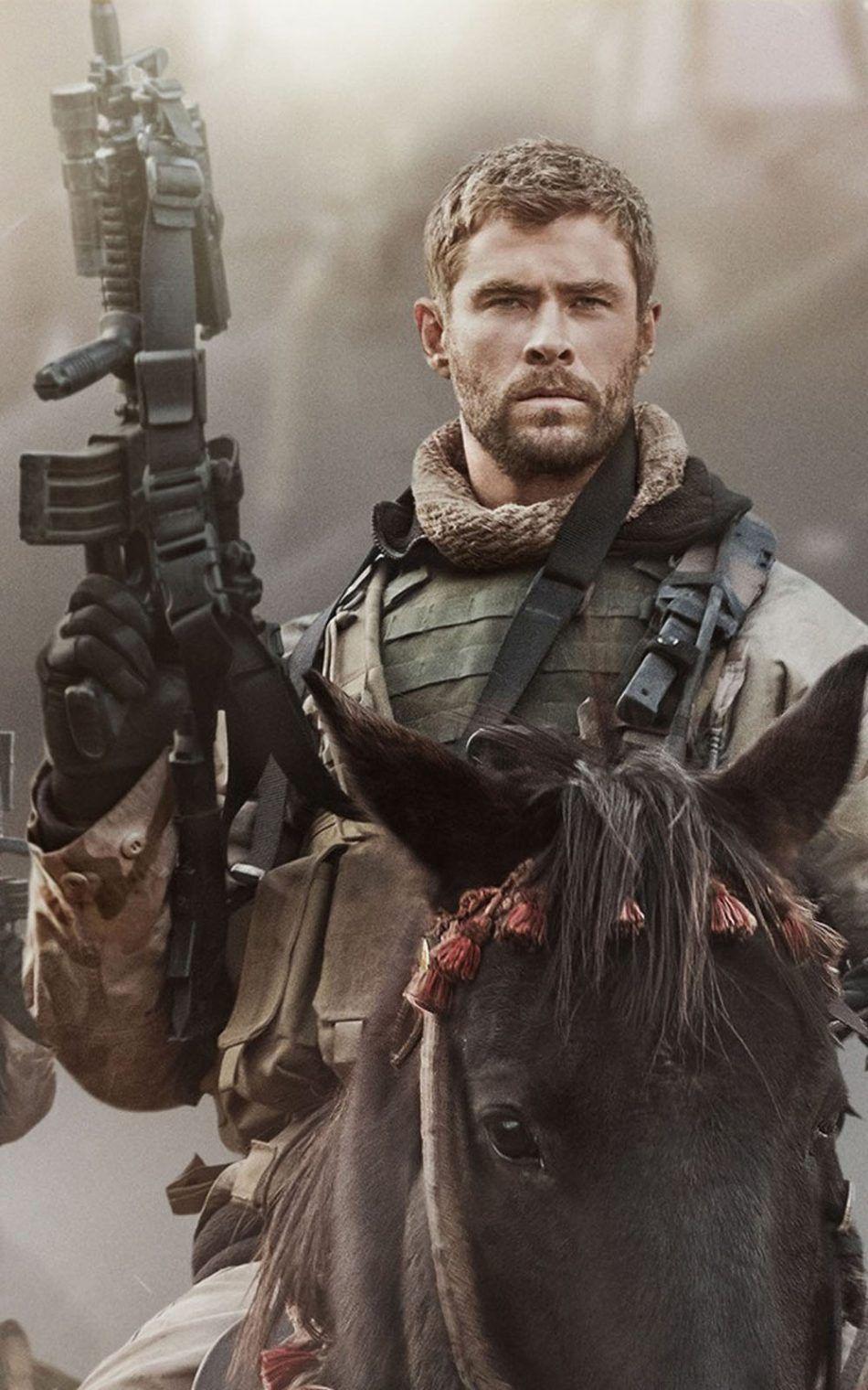 950x1520 Chris Hemsworth In 12 Strong 4K Ultra HD Mobile Wallpaper