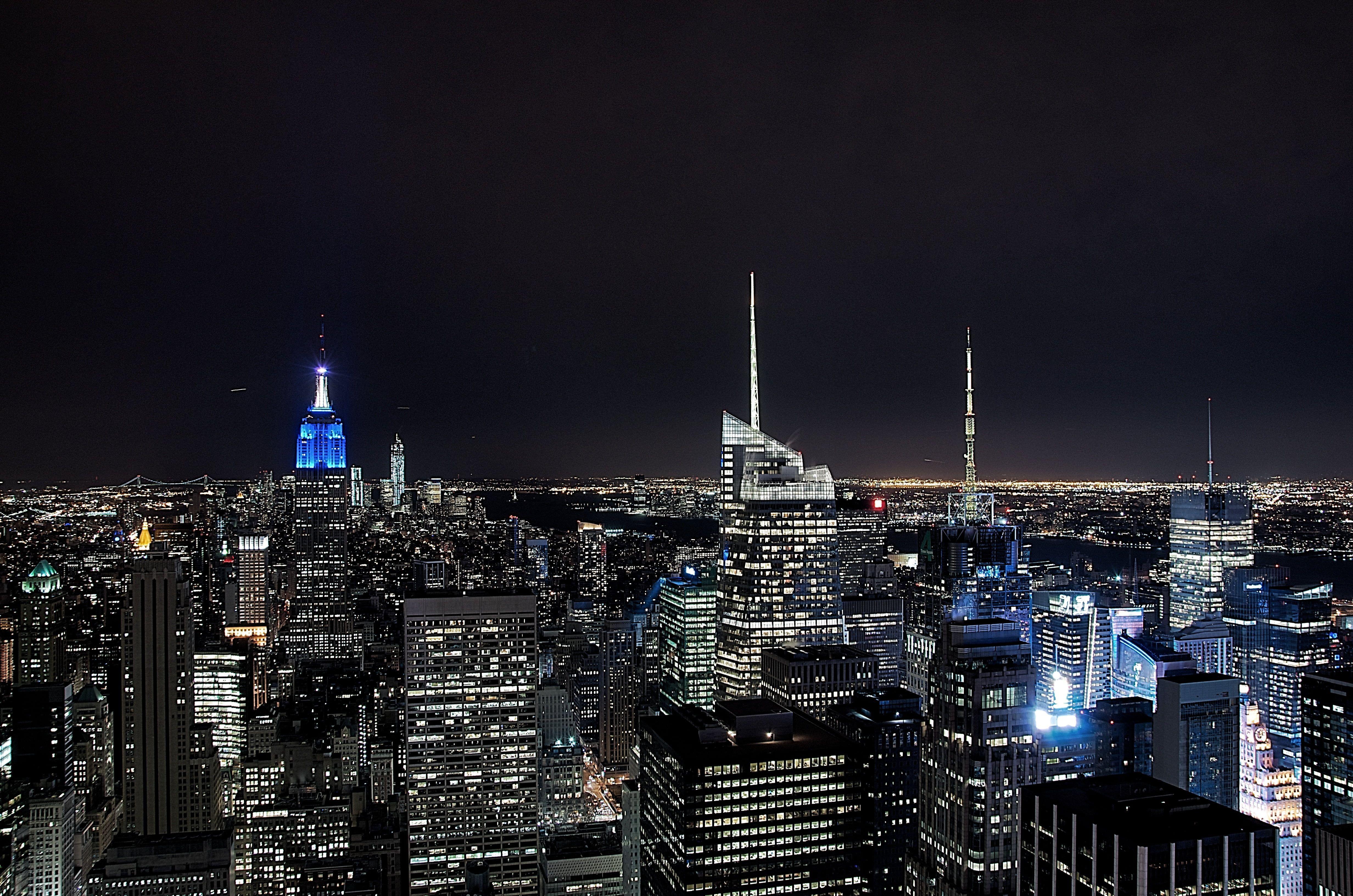 4928x3264 New York City during night time HD wallpaper