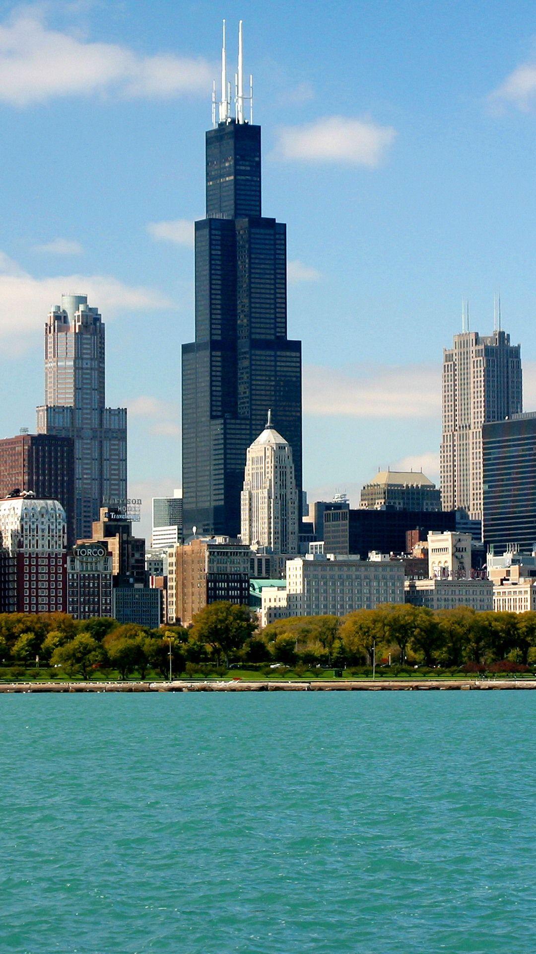 1080x1920 Travel & World Lake Michigan Chicago Skyline wallpaper Desktop