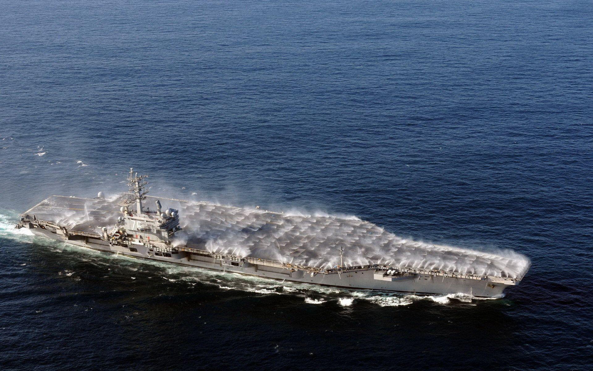1920x1200 Wallpaper USS Ronald Reagan, CVN- supercarrier, aircraft