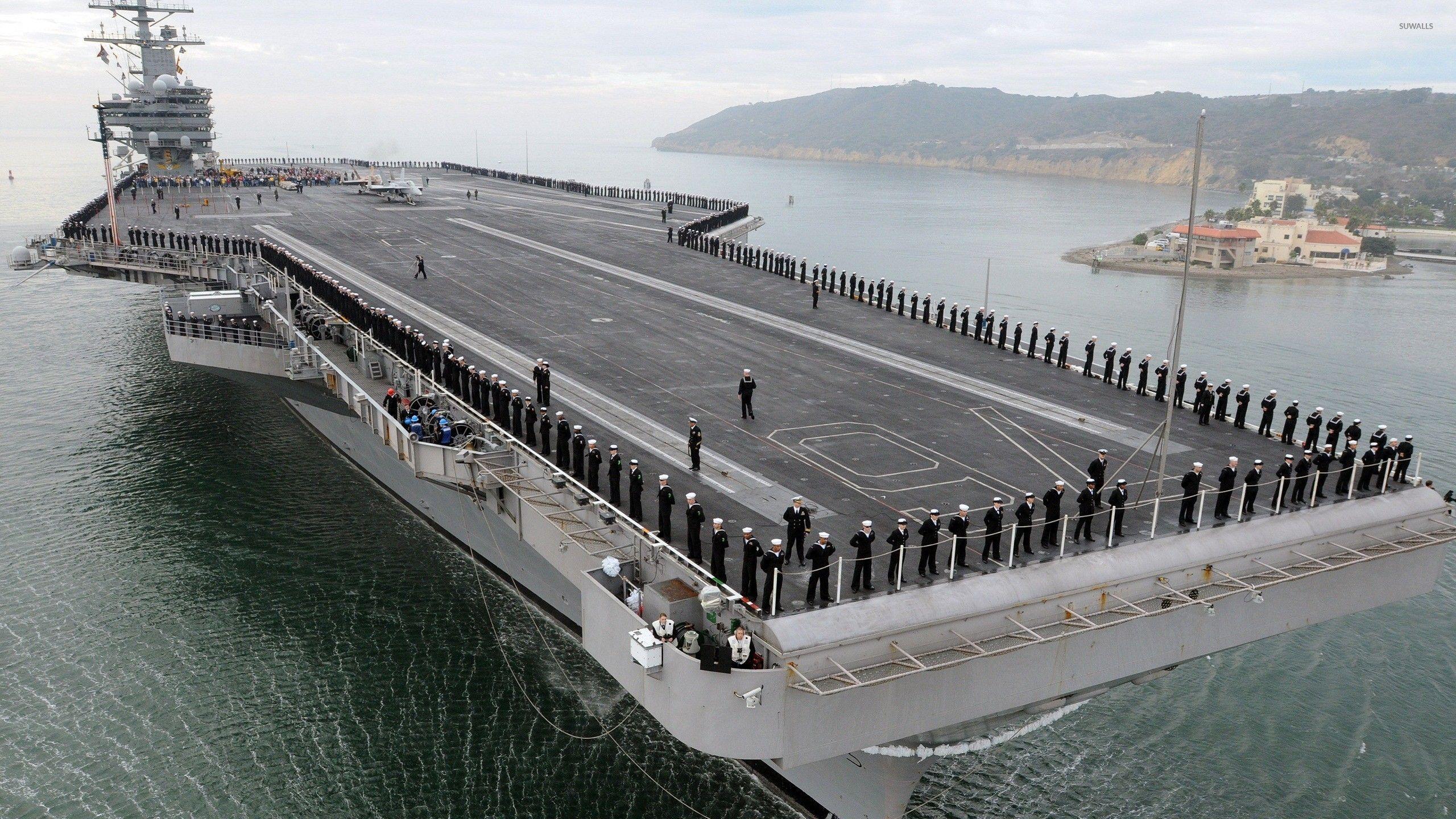 2560x1440 USS Ronald Reagan, Nuclear Powered Supercarrier Wallpaper