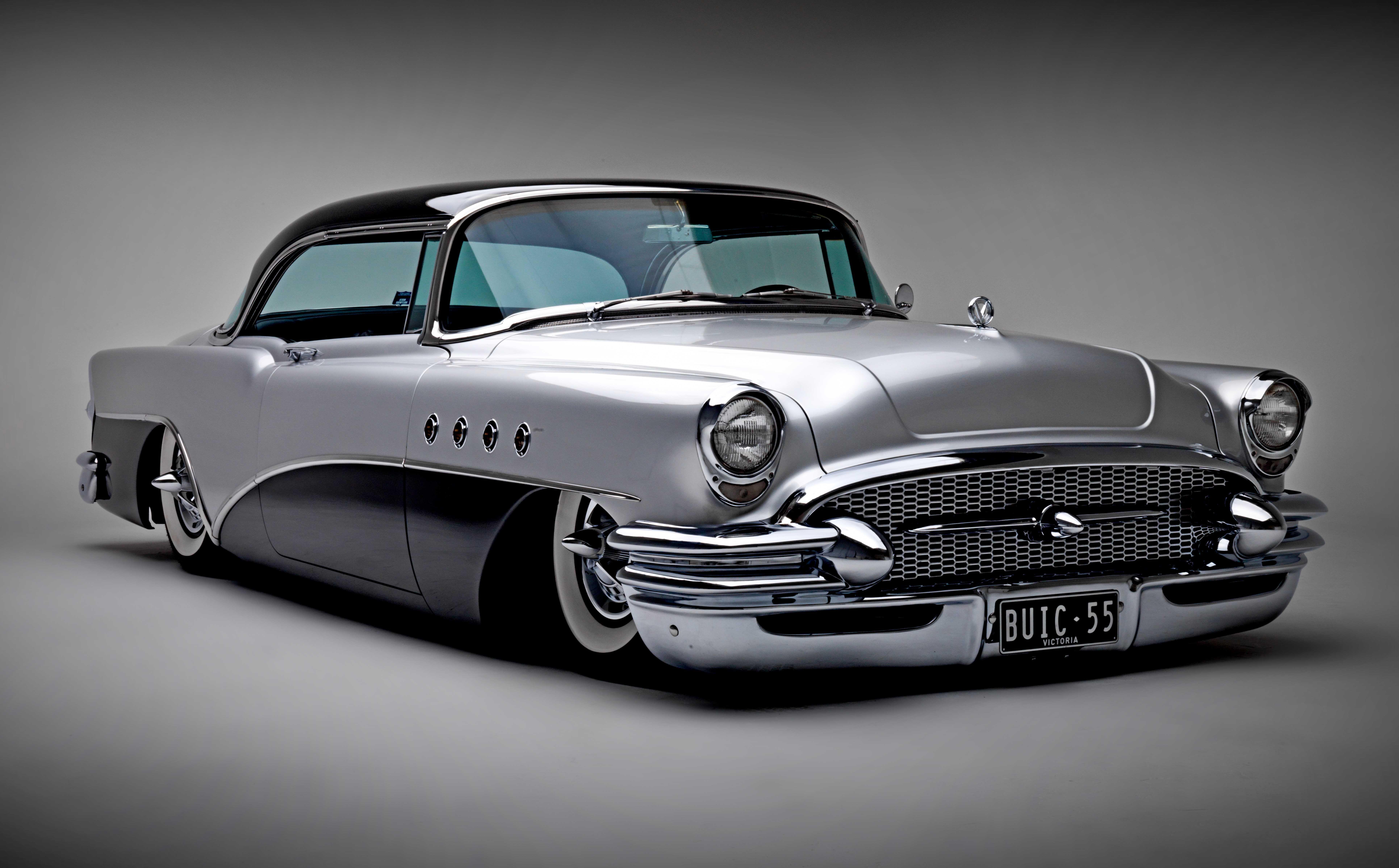7725x4797 Classic Cars, Beauty and Muscle 55 Buick 4K Wallpaper. Wide