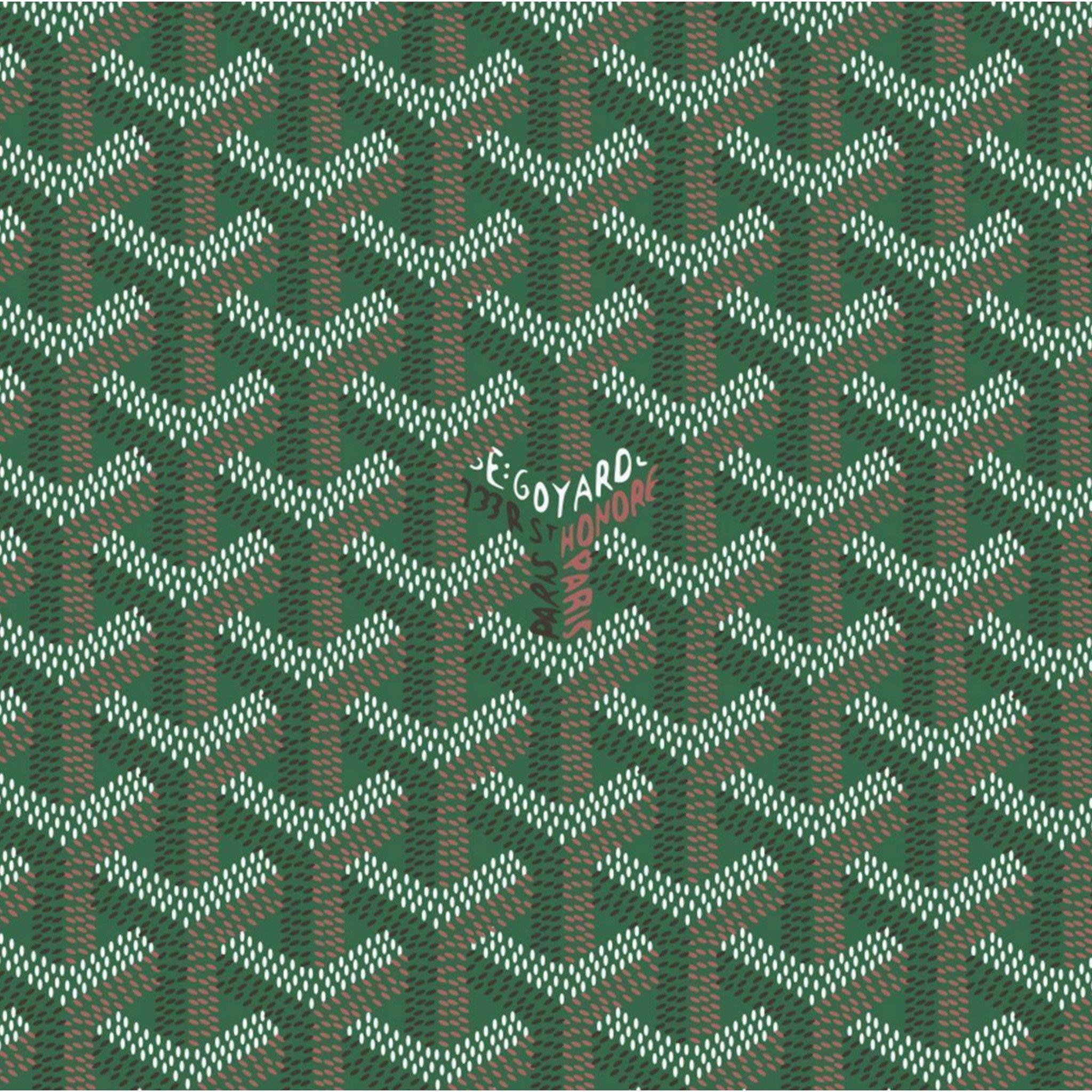 2048x2048 Green Goyard Pattern 2048 x 2048 Wallpaper available for free