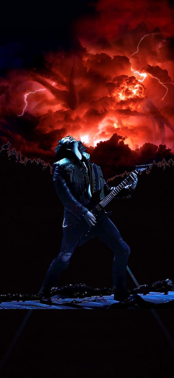736x1594 Eddie Munson Guitar Wallpaper for Mobile