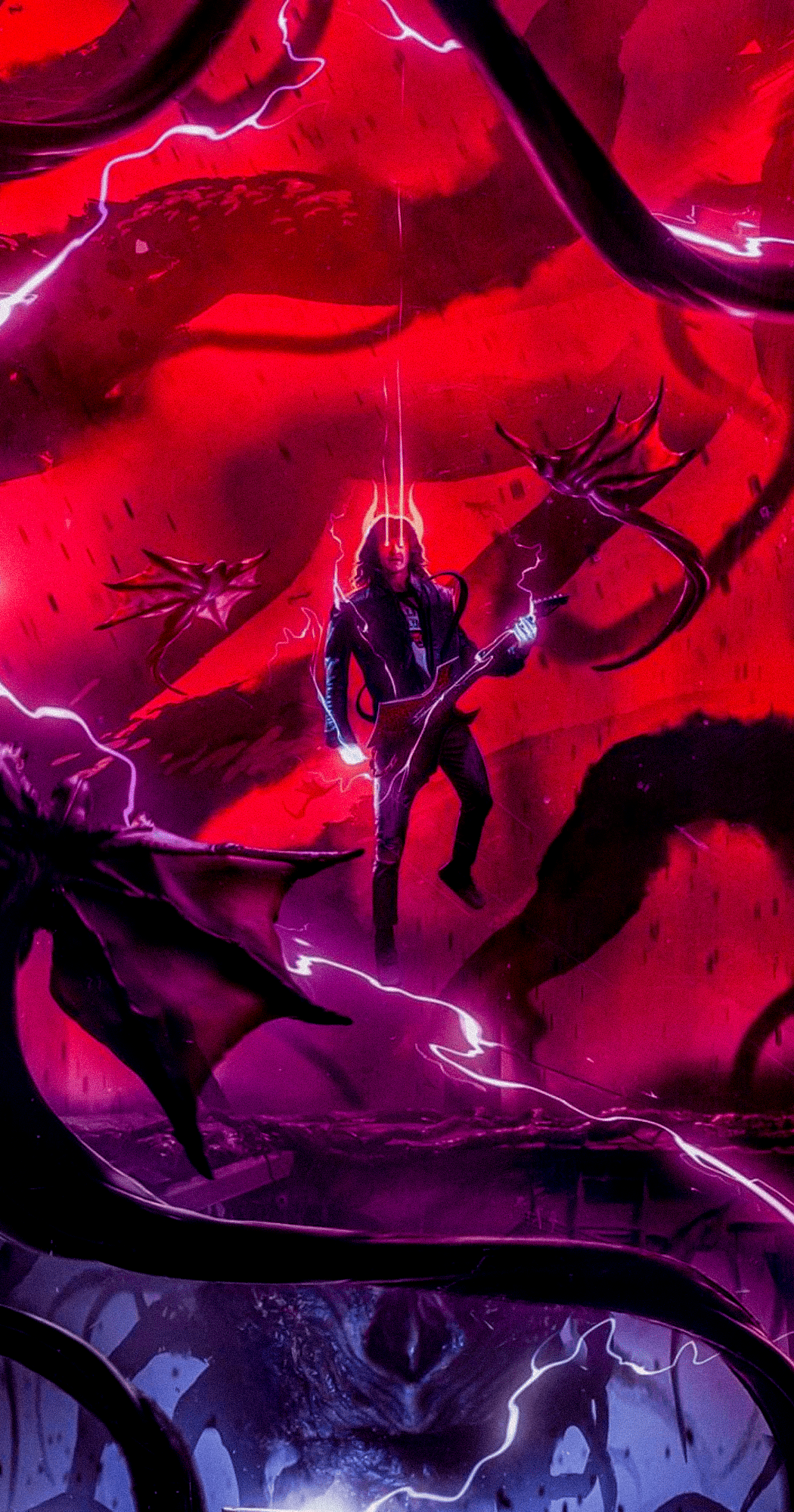 1050x2000 Eddie Munson Stranger Things Wallpaper Phone