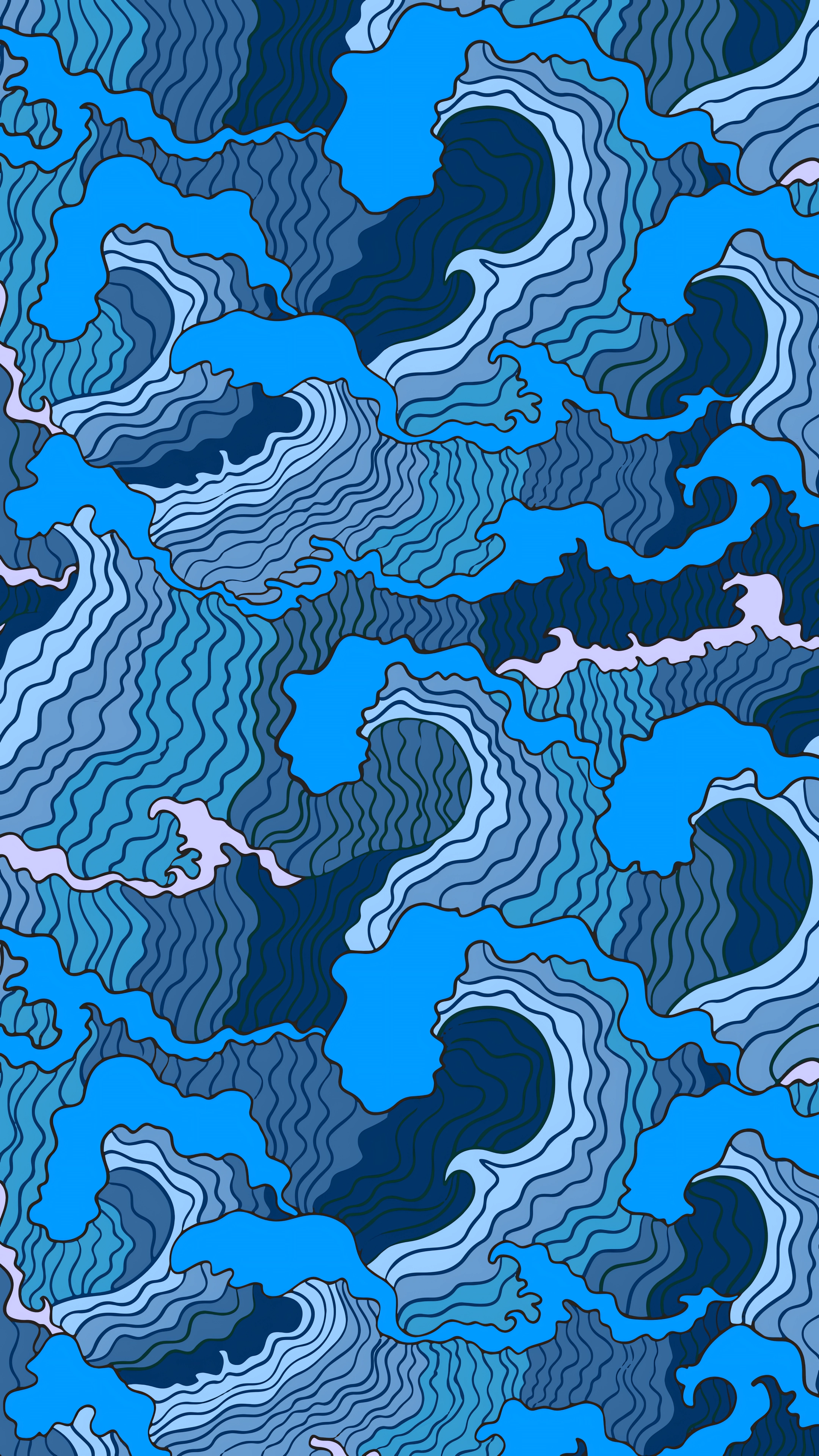 2160x3840 Wallpaper Tuttomondo Keith Haring, Apples, Nature, Azure, Blue, Background Free Image