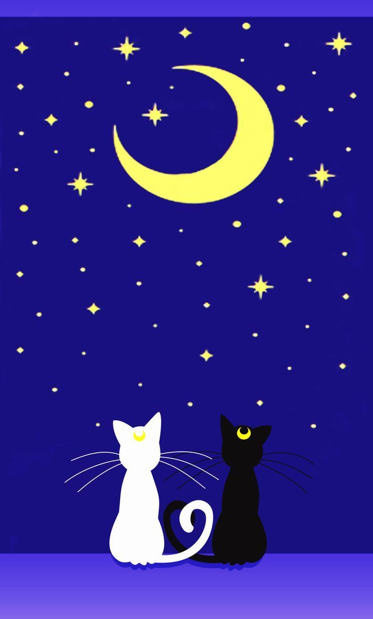 736x1221 Luna and Artemis. Sailor moon wallpaper, Sailor moon cat, Sailor moon art