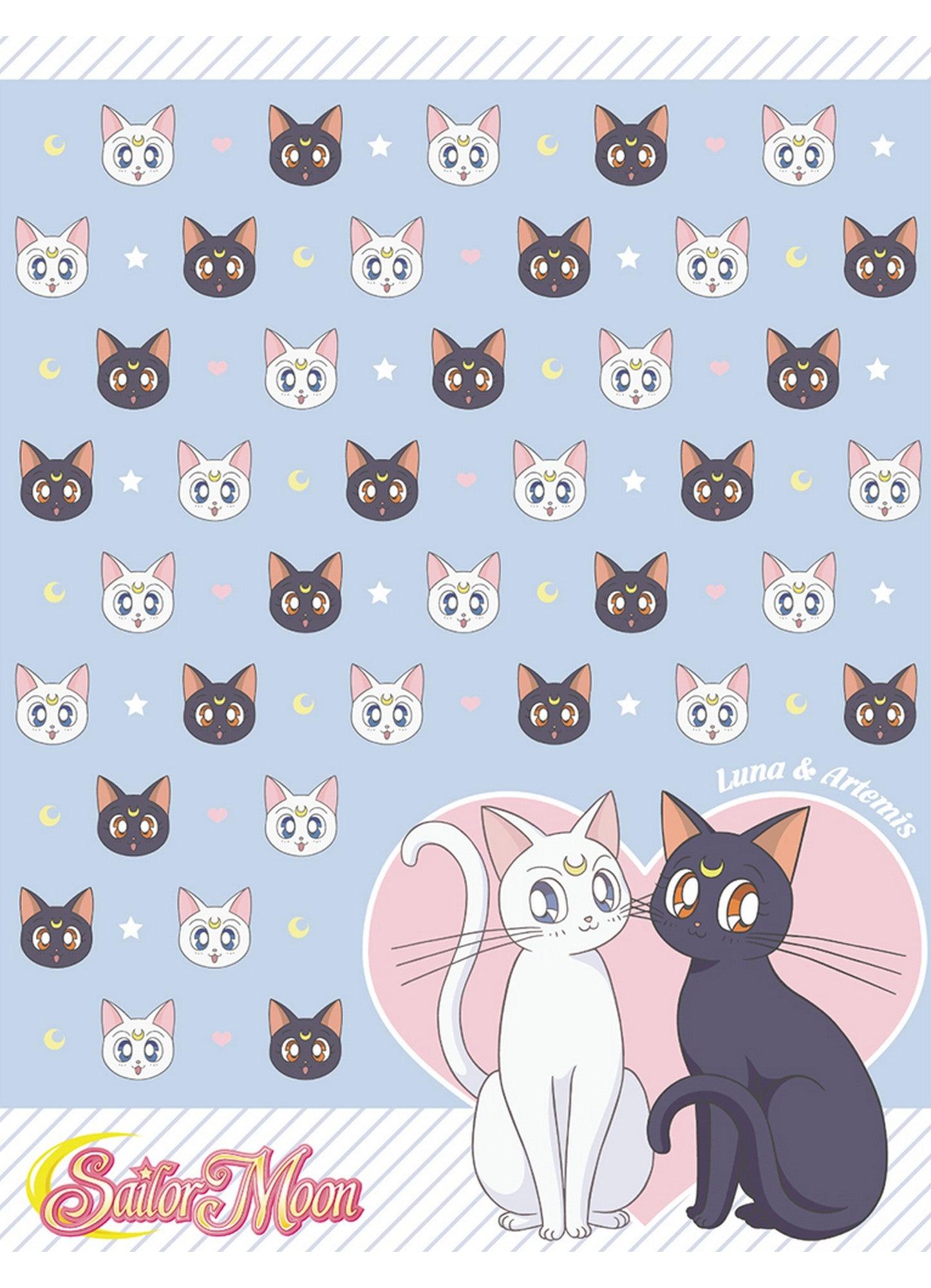1446x2000 Sailor Moon R & Artemis Pastel Style Sublimation Throw Blanket