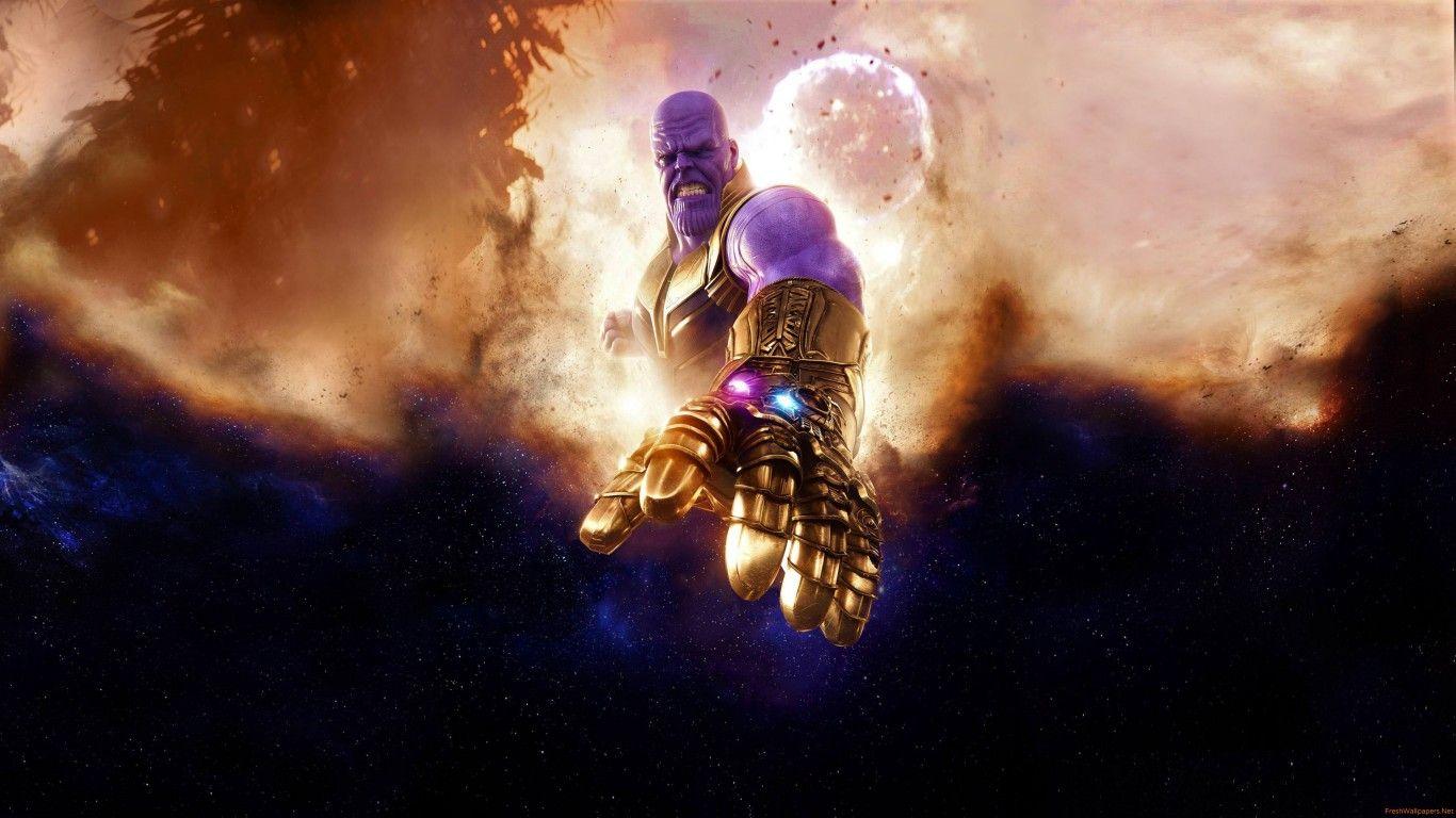 1366x768 Thanos In Avengers Infinity War Artwork 4k wallpaper