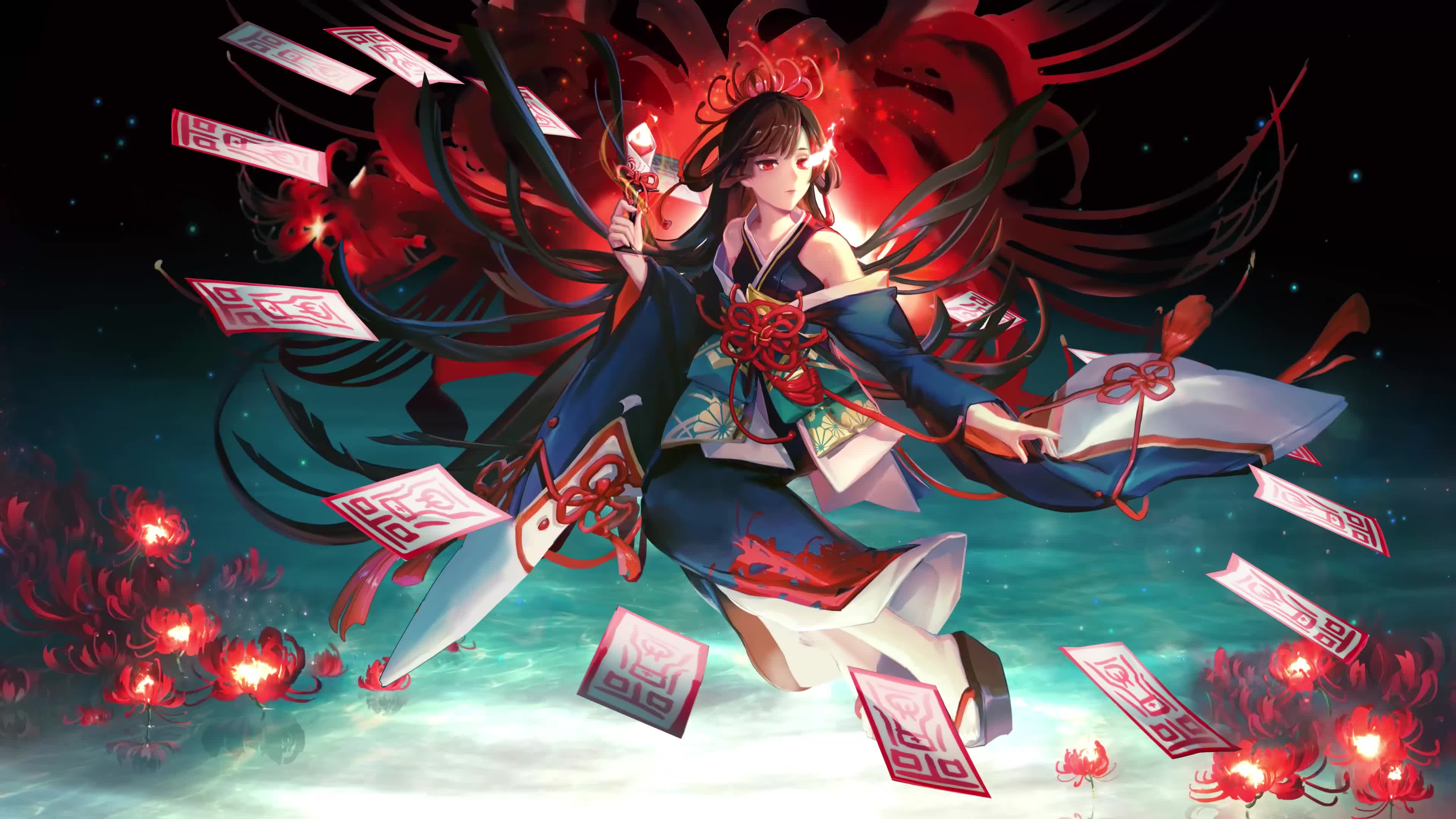 3840x2160 4K Anime 彼岸花 Red Spider Lily