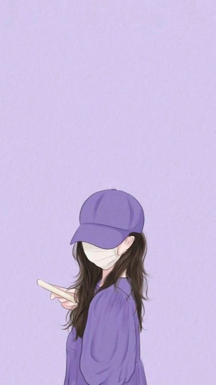 736x1308 Beautiful purple Aesthetic girl wallpaper for iPhone or Samsung