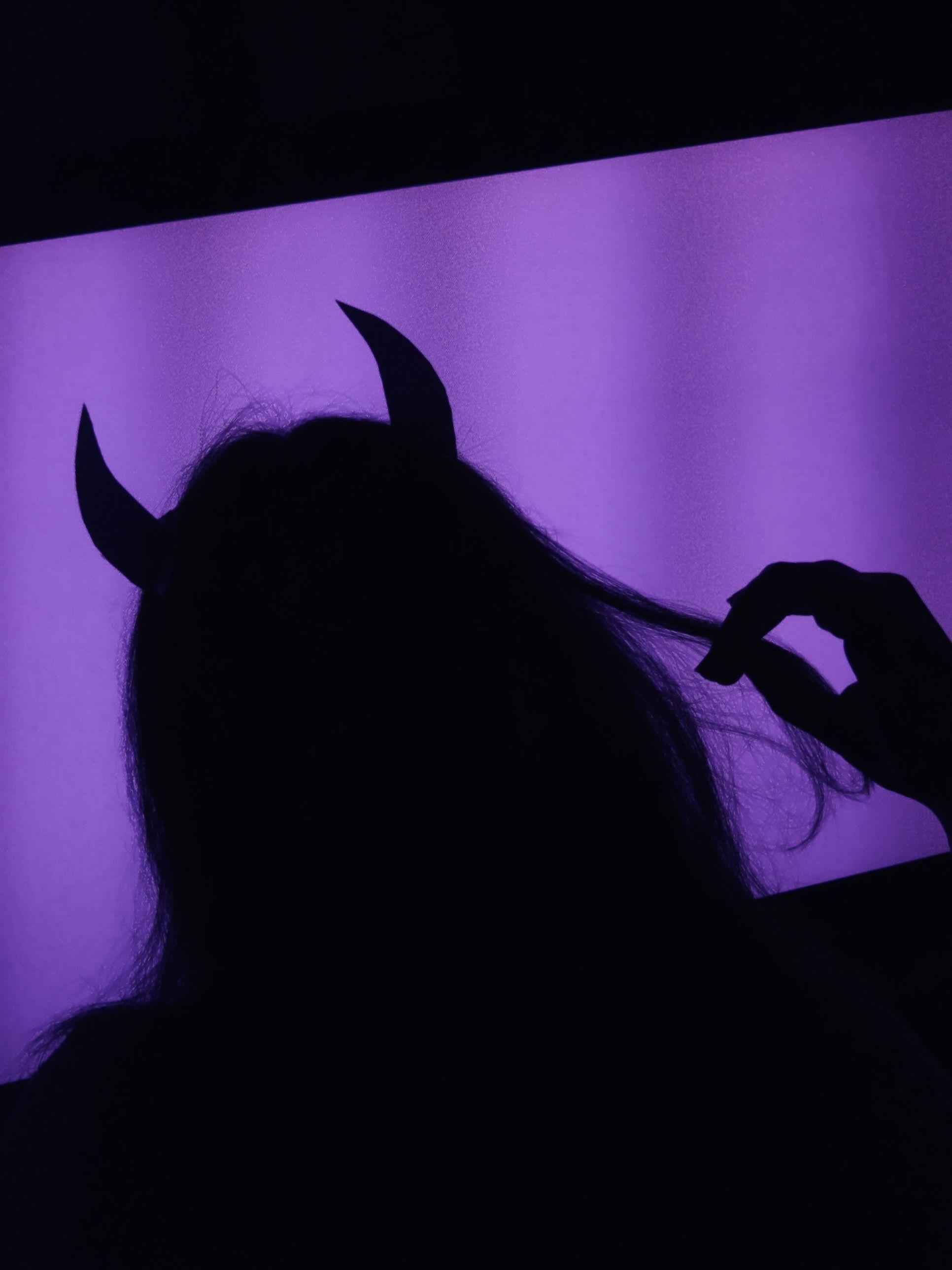 1932x2576 Purple Aesthetic Girl Wallpaper