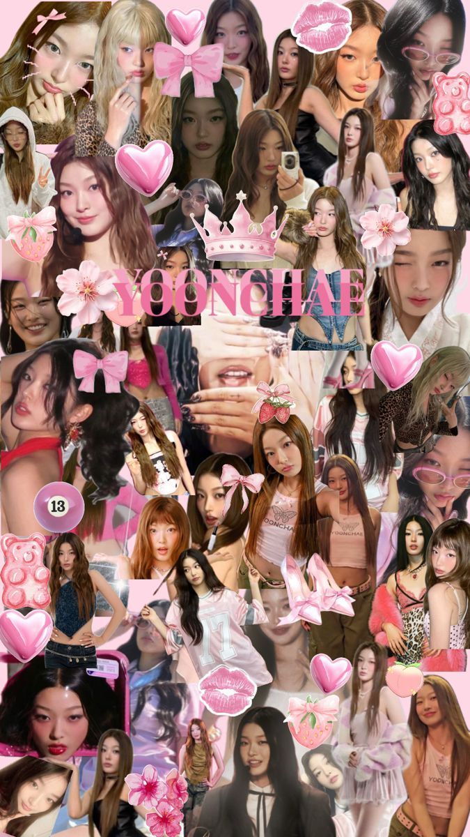 675x1200 YOONCHAE #KATSEYE #BIAS #CUTE #PINK # LOVEHER #COLLAGE