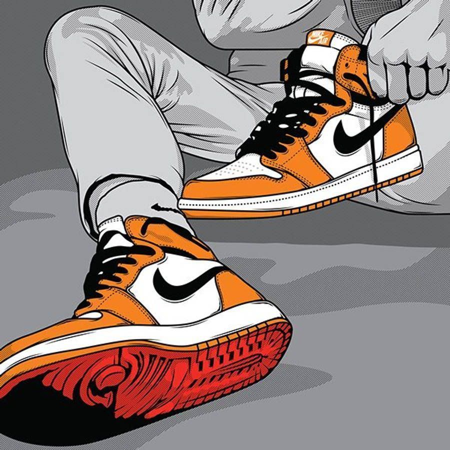 900x900 Jordan Nike Wallpaper Top Sneaker Collectors Download Free Cartoon Jordan Shoes Orange Black White Wallpaper