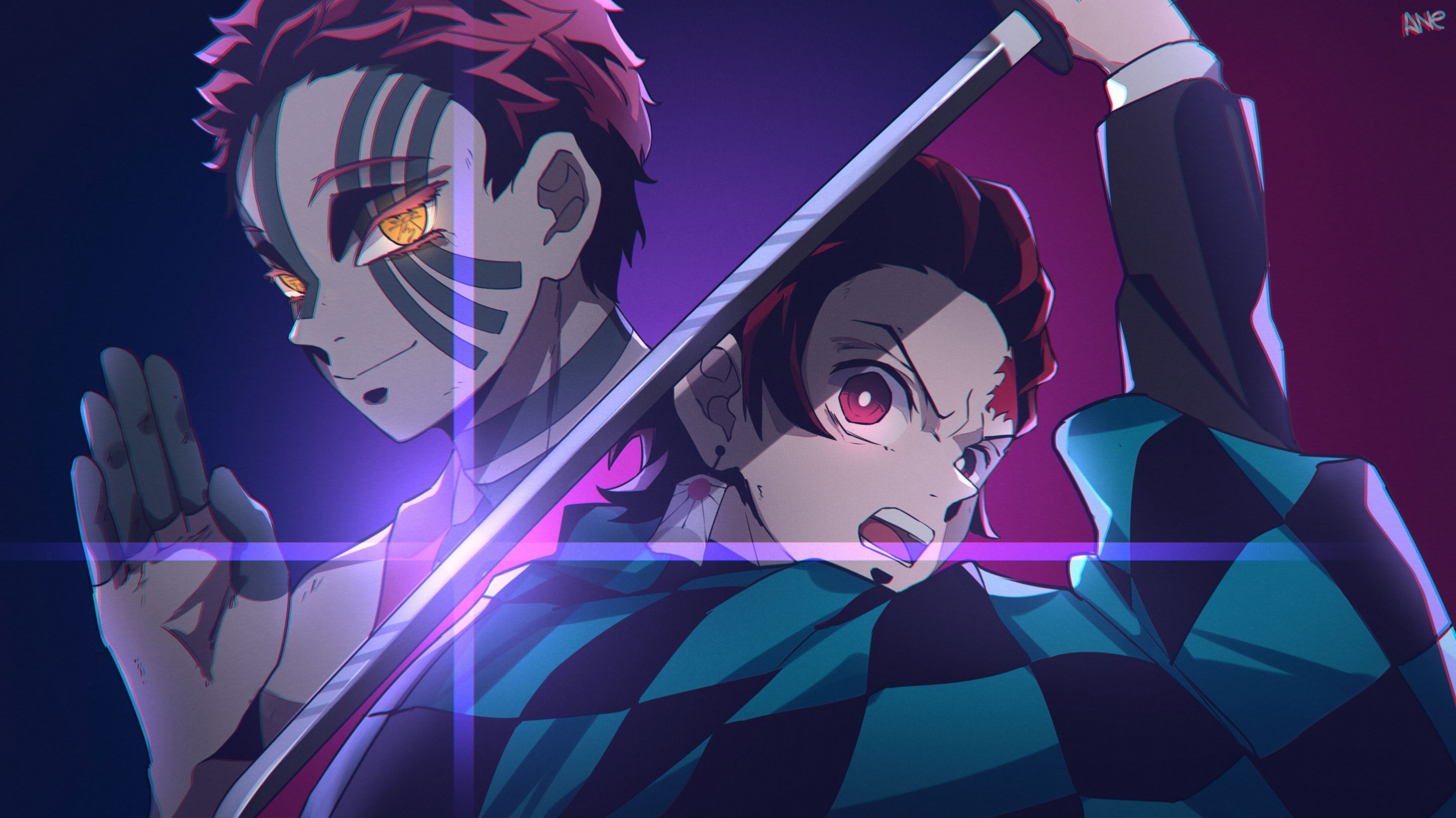 2920x1642 Tanjiro Vs Akaza Wallpaper