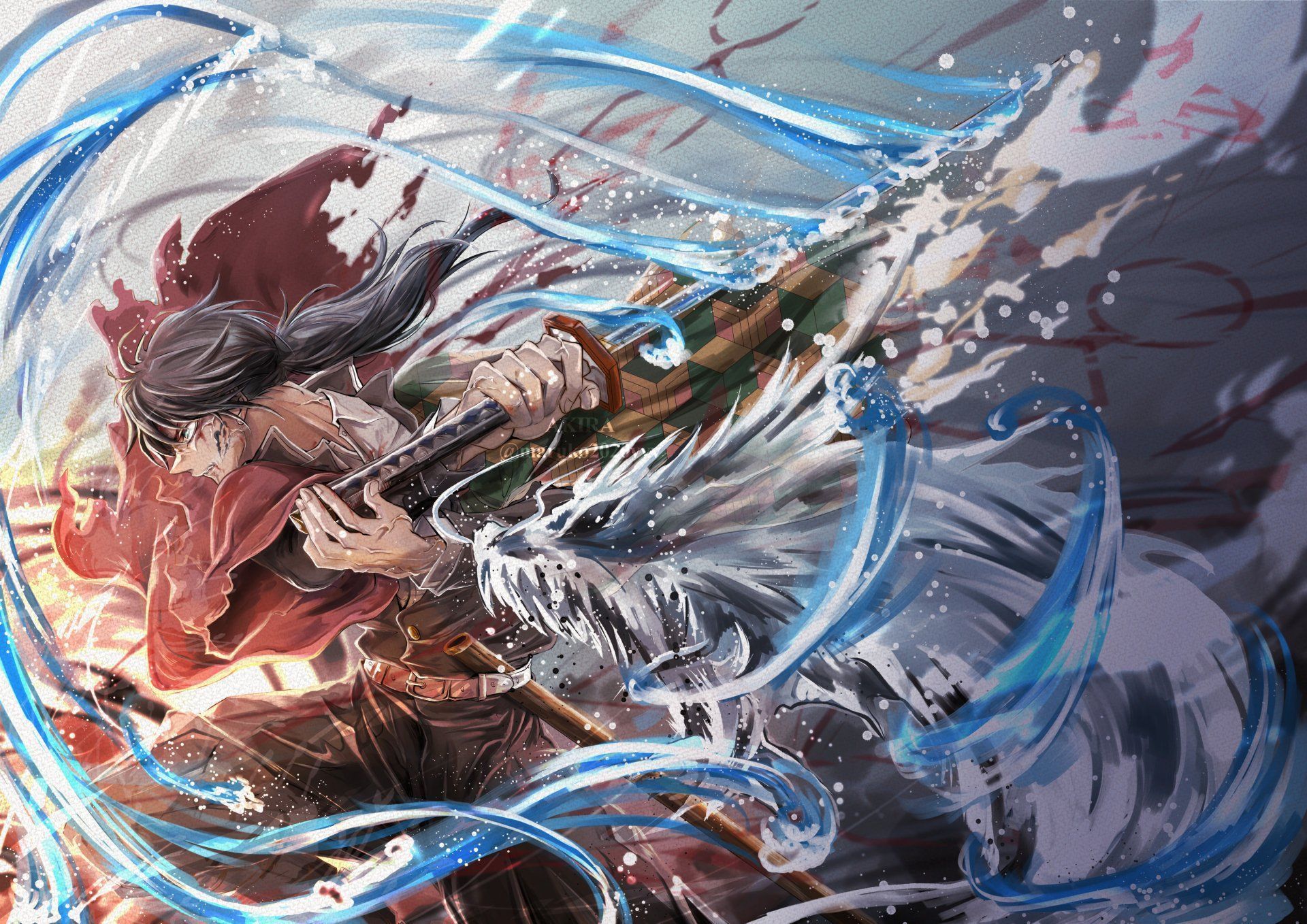 1920x1358 Giyuu Tomioka 4K Ultra HD Slayer: Kimetsu no Yaiba Epic Wallpaper by アキラ