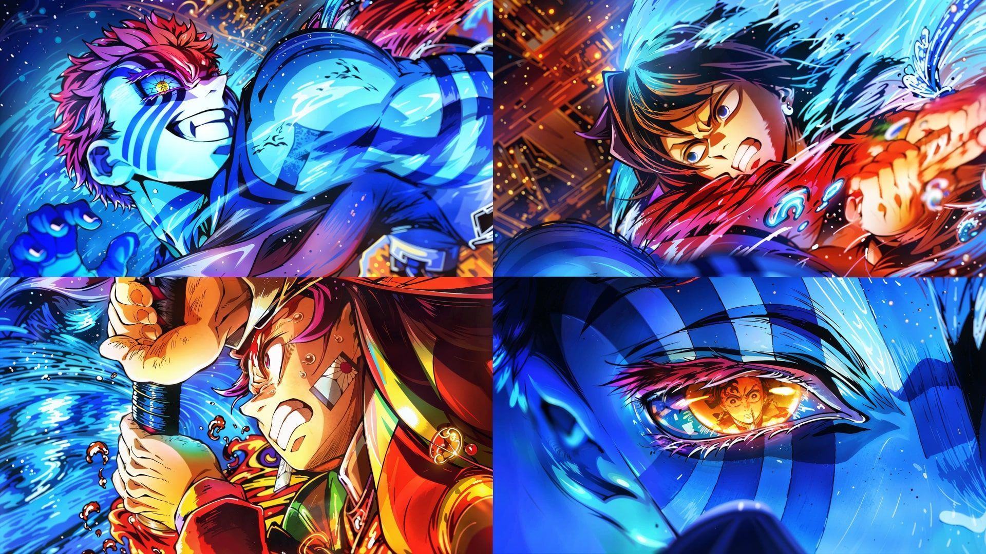 1920x1080 Tanjiro And Giyu Vs Akaza Full Fight Best Quality. Demon Slayer Infinity Castle Movie