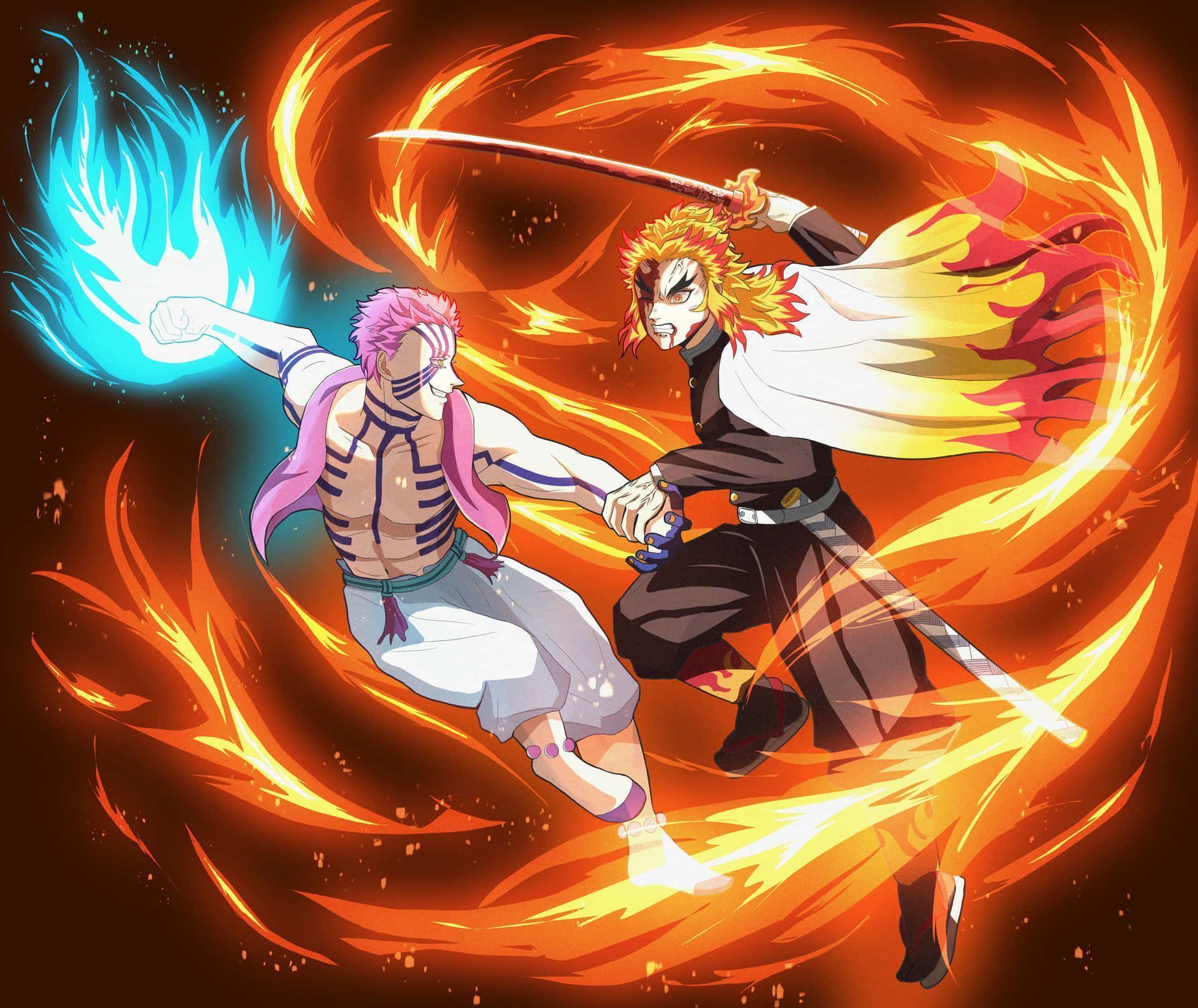 1920x1617 Rengoku Vs Akaza Wallpaper