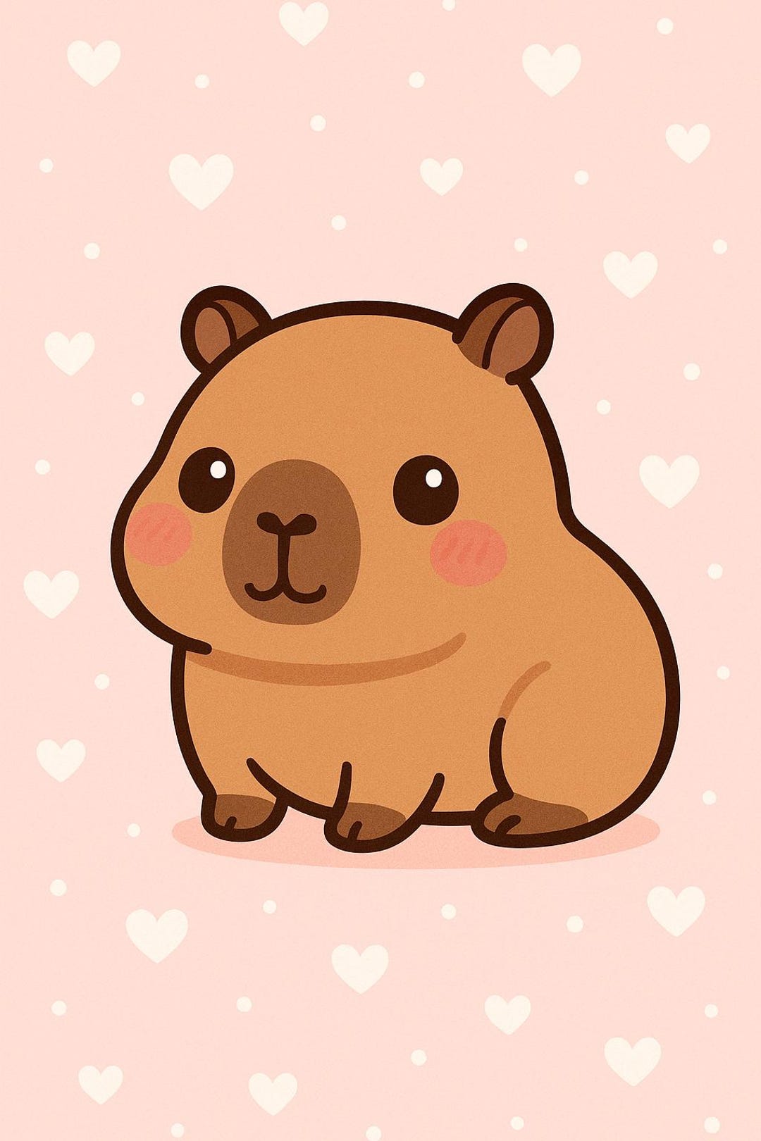 1080x1620 Capybara Kawaii Wallpaper- Kawaii Wallpaper- Capybara Phone Wallpaper