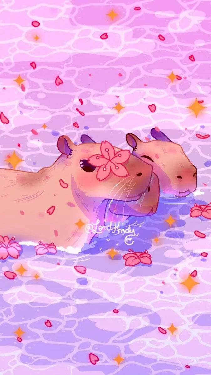 674x1198 Cute Capybaras wallpaper
