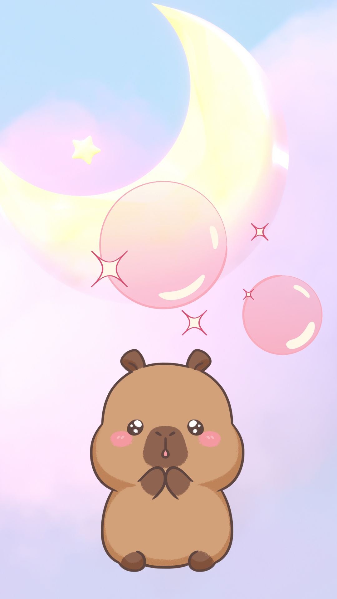 1080x1920 Get Free and Adorable Kawaii Capybara Wallpaper to Welcome Autumn
