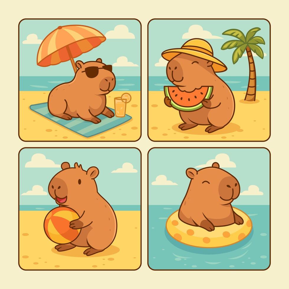 980x980 Cute Summer Activities with Capybaras at the Beach